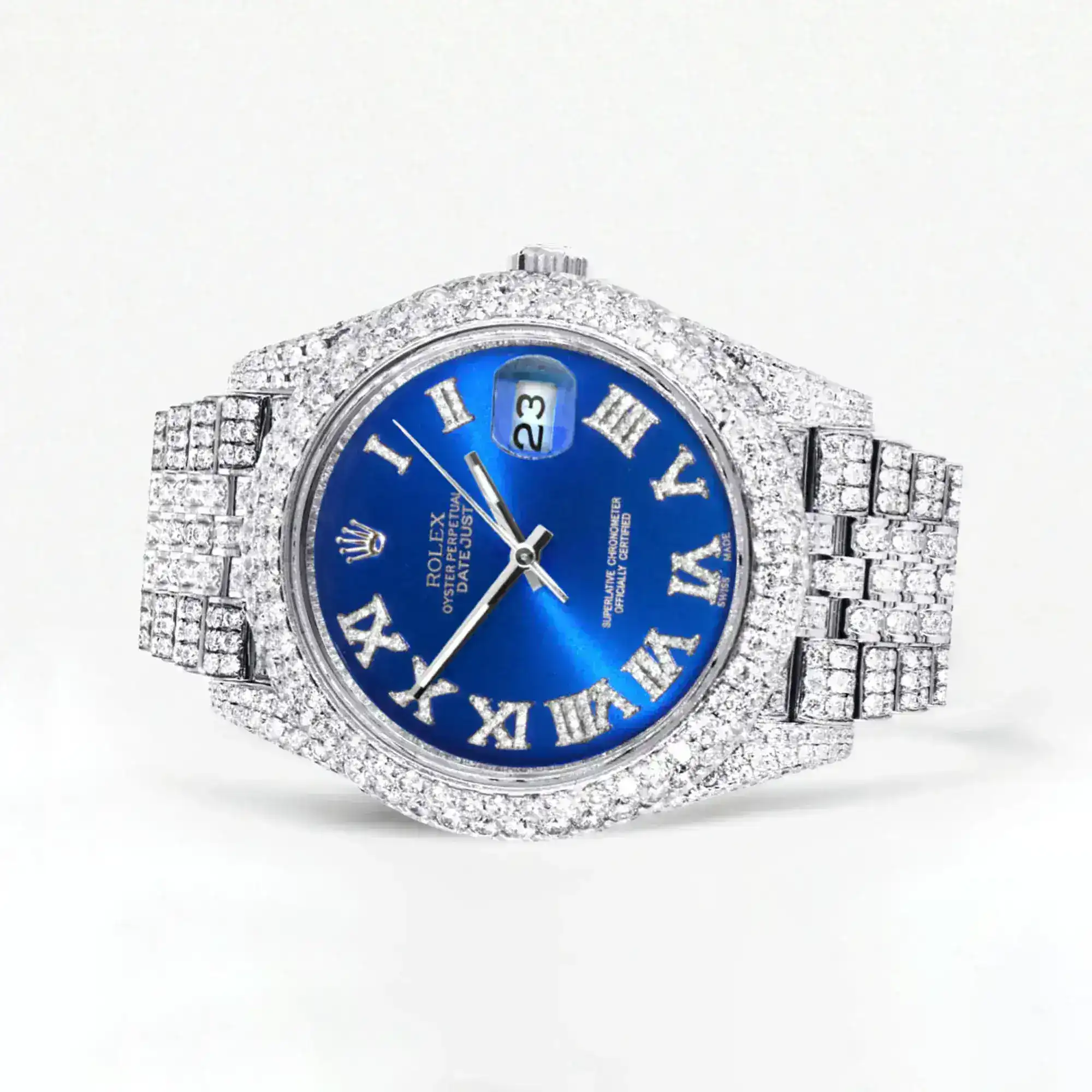 Fake Diamond Watch Iced Out Rolex Replica b228