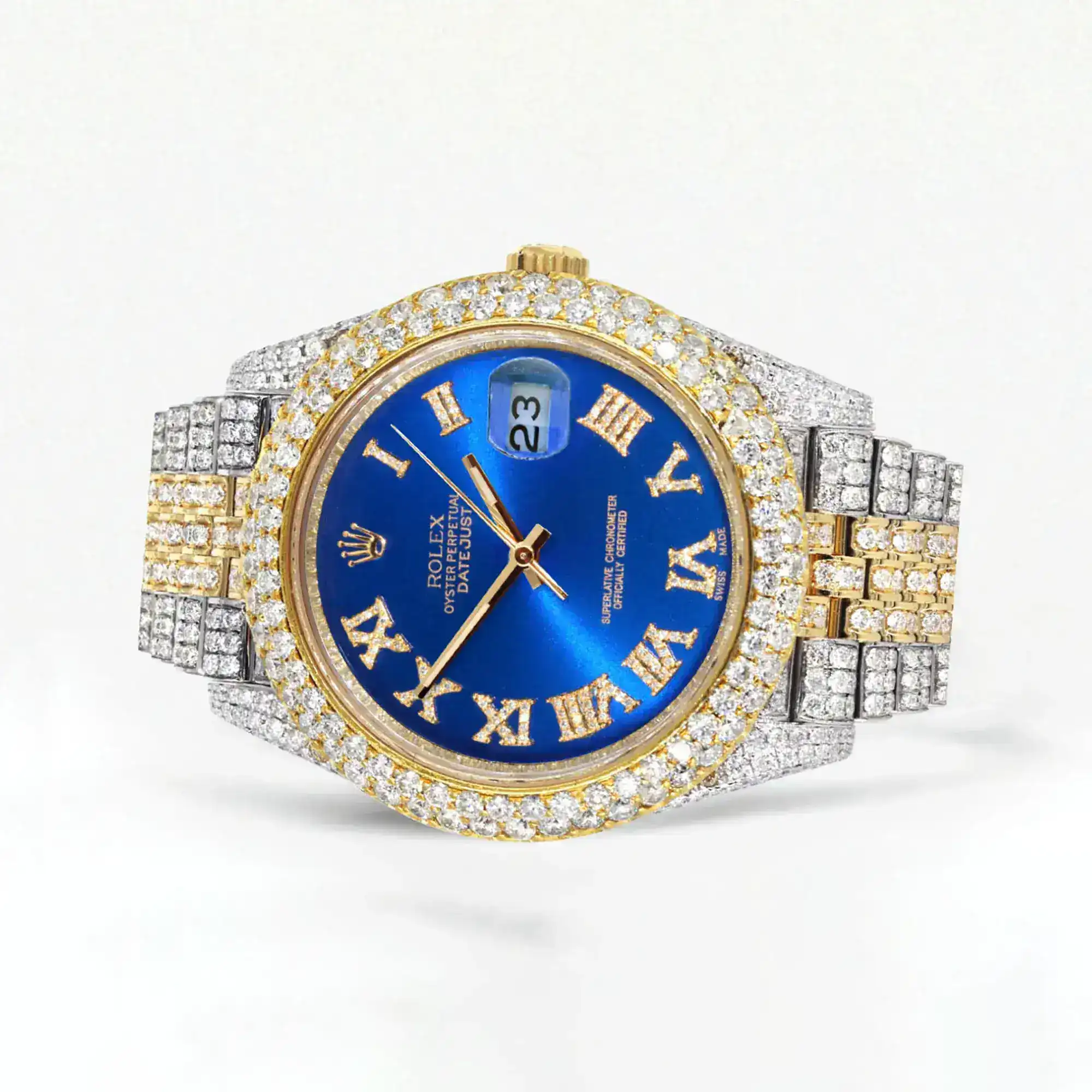 Fake Diamond Watch Iced Out Rolex Replica b230