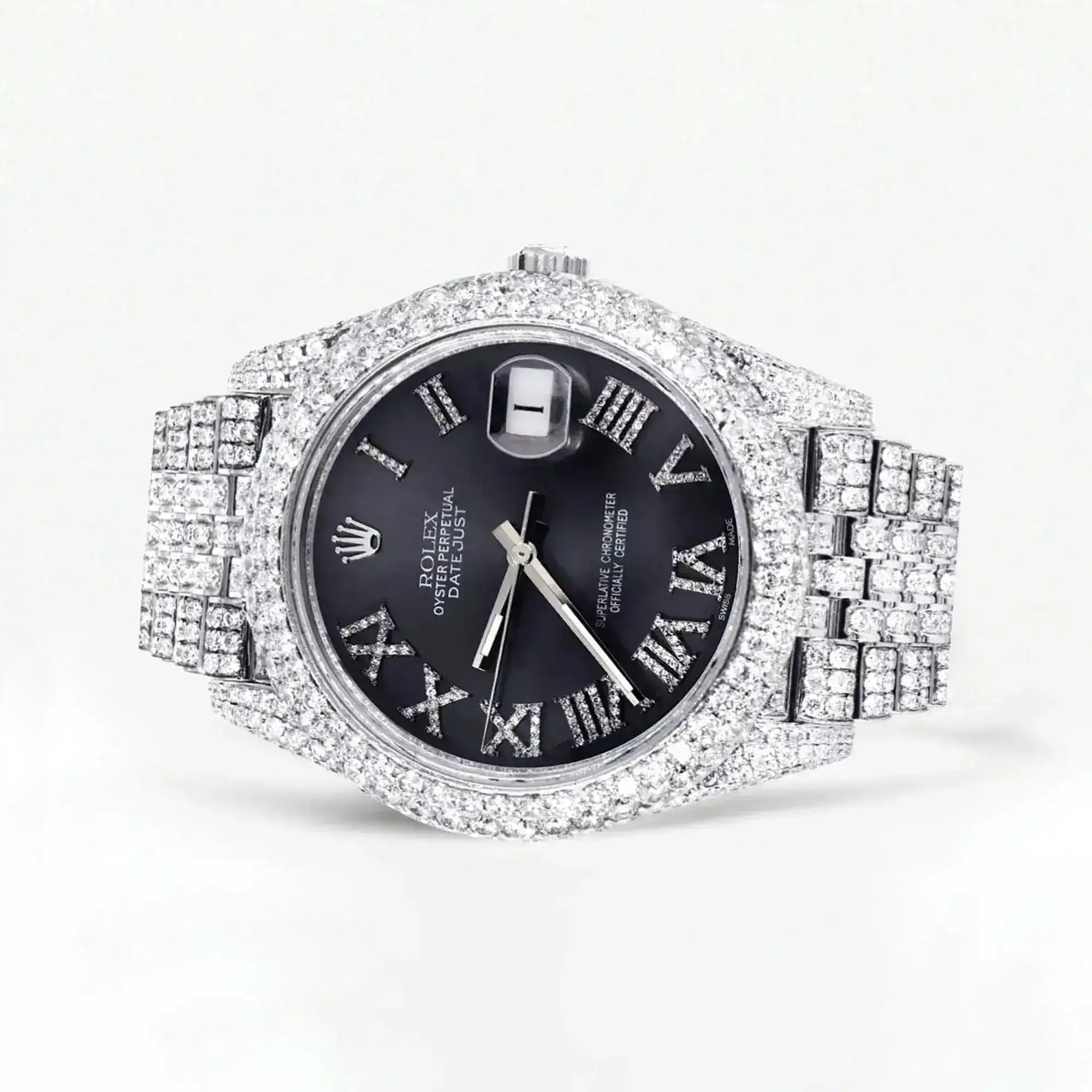 Fake Diamond Watch Iced Out Rolex Replica b254