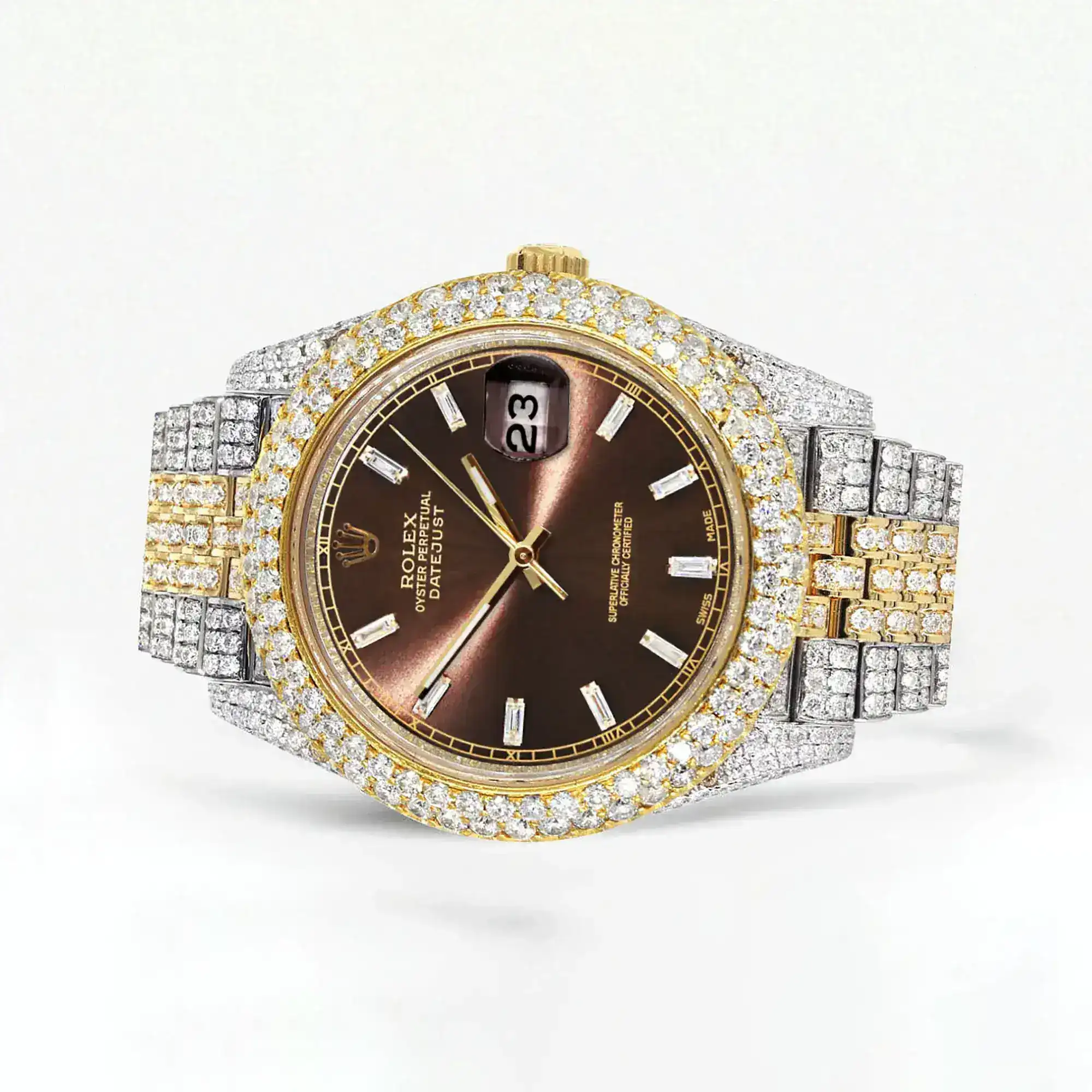 Fake Diamond Watch Iced Out Rolex Replica b256
