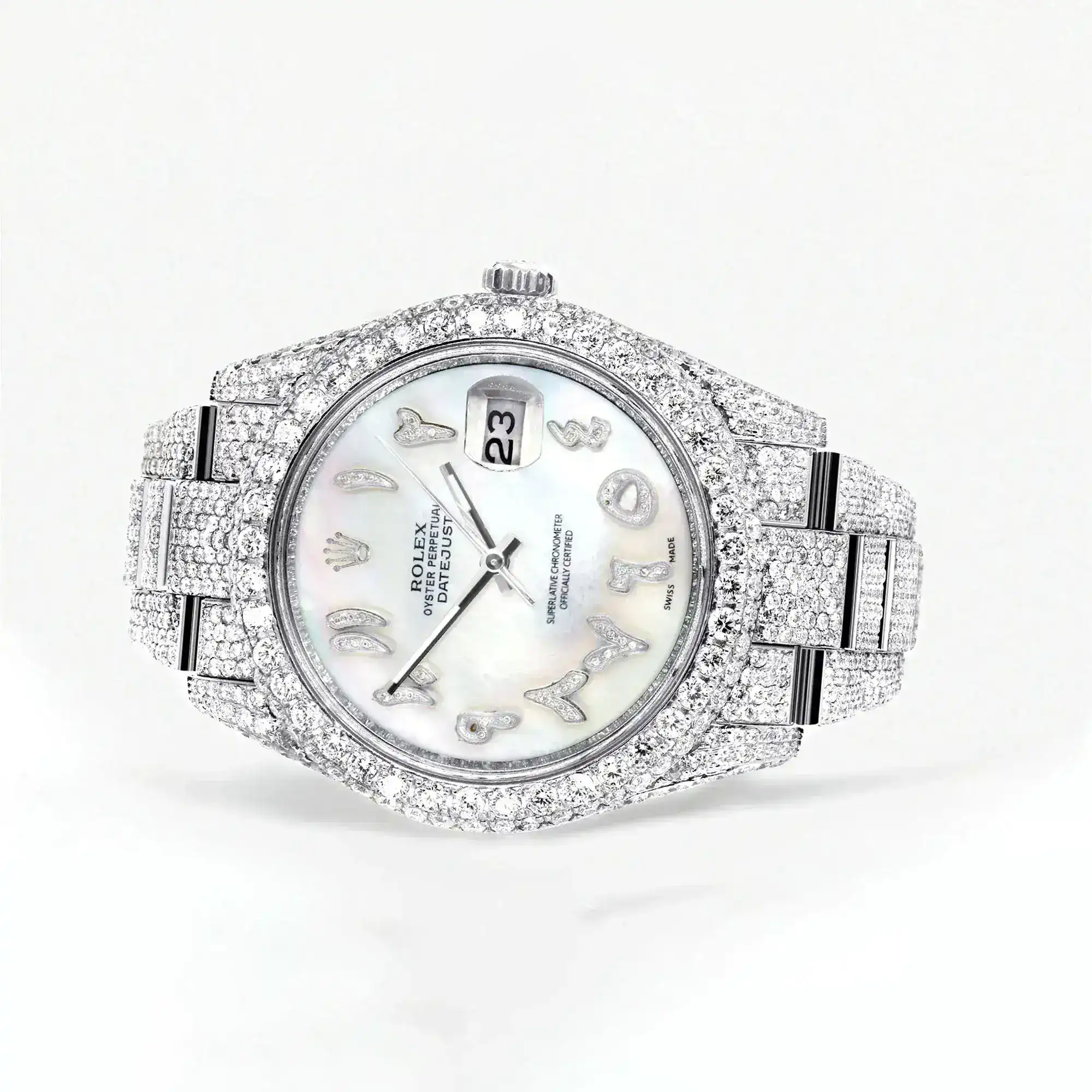 Fake Diamond Watch Iced Out Rolex Replica b258