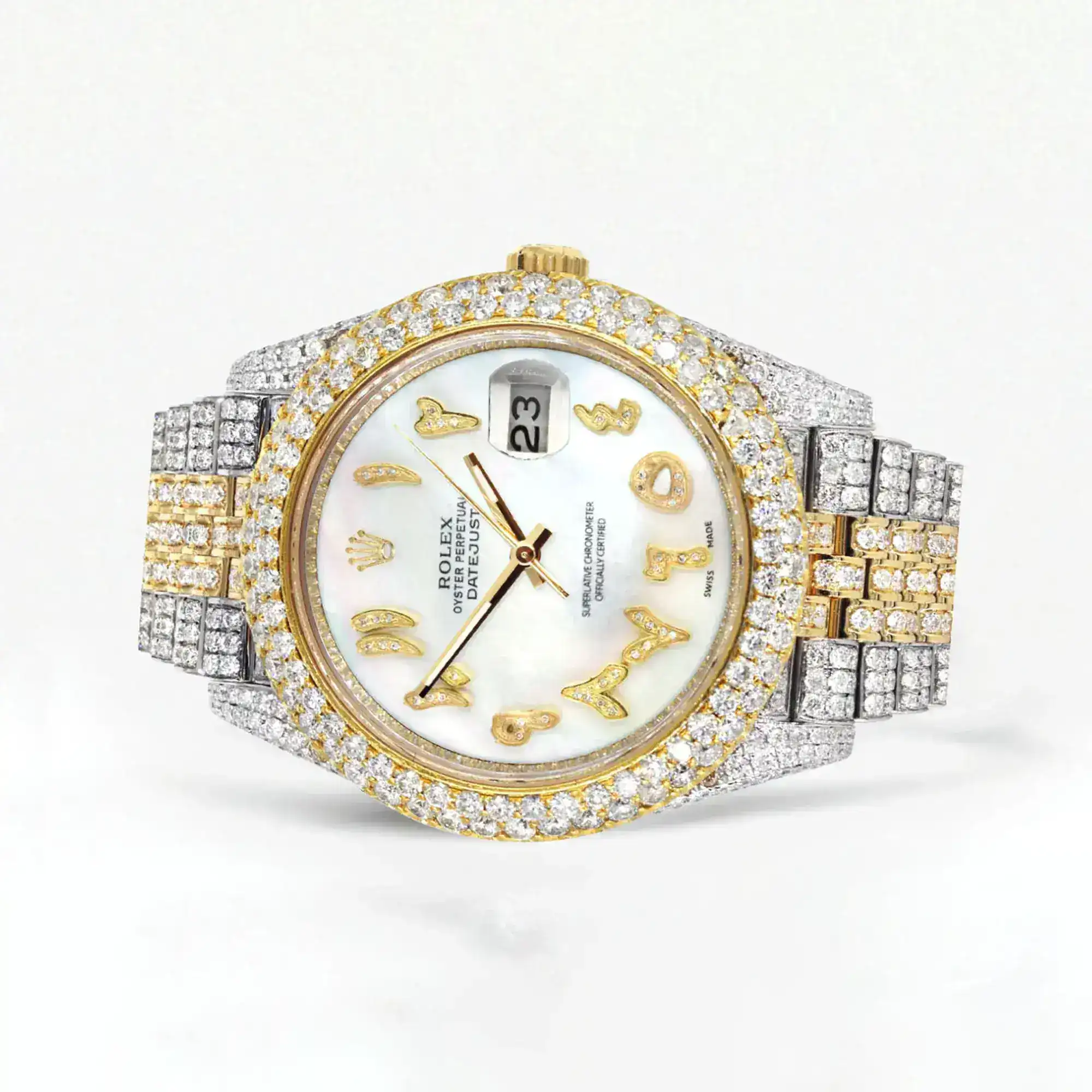 Fake Diamond Watch Iced Out Rolex Replica b259