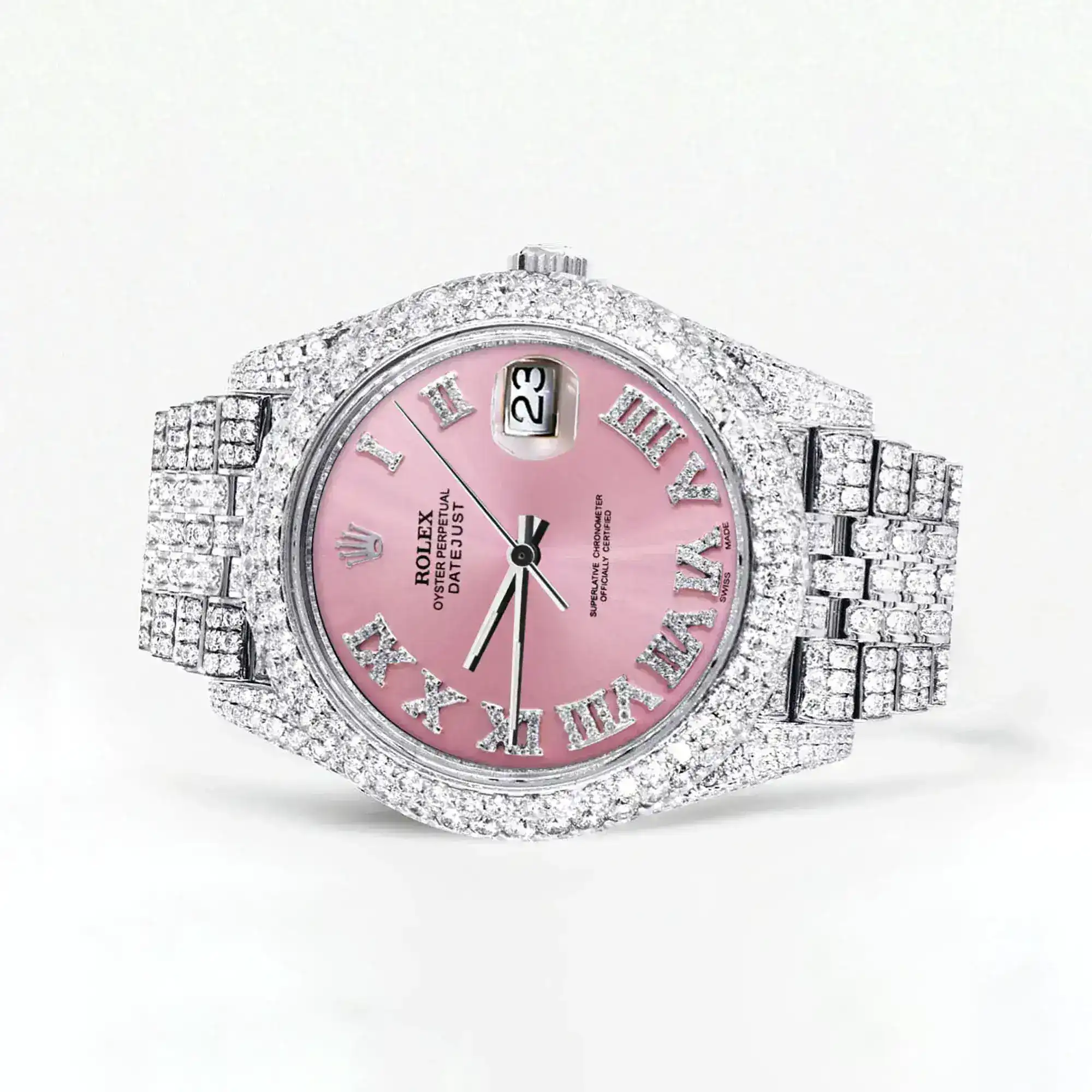 Fake Diamond Watch Iced Out Rolex Replica b262