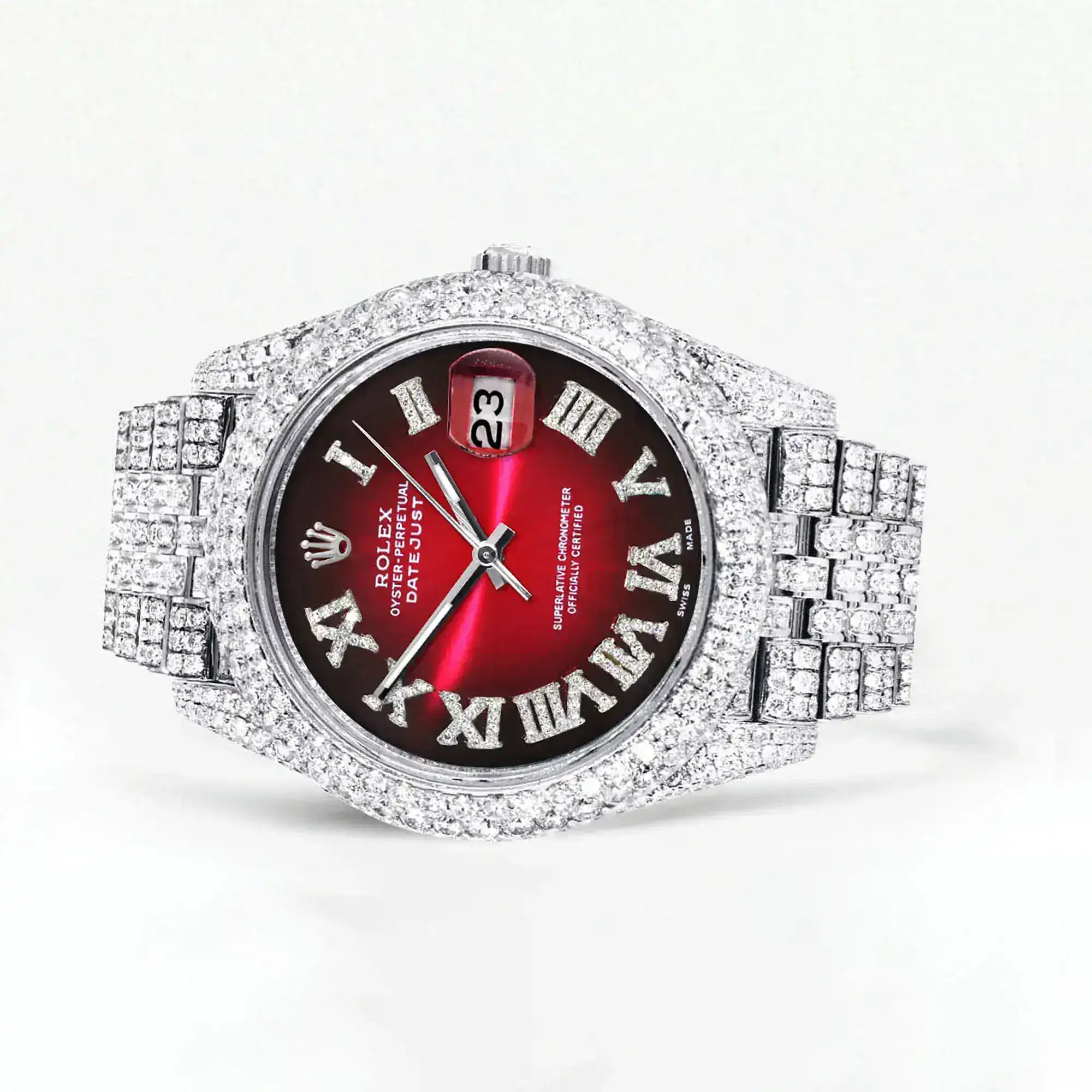 Fake Diamond Watch Iced Out Rolex Replica b273