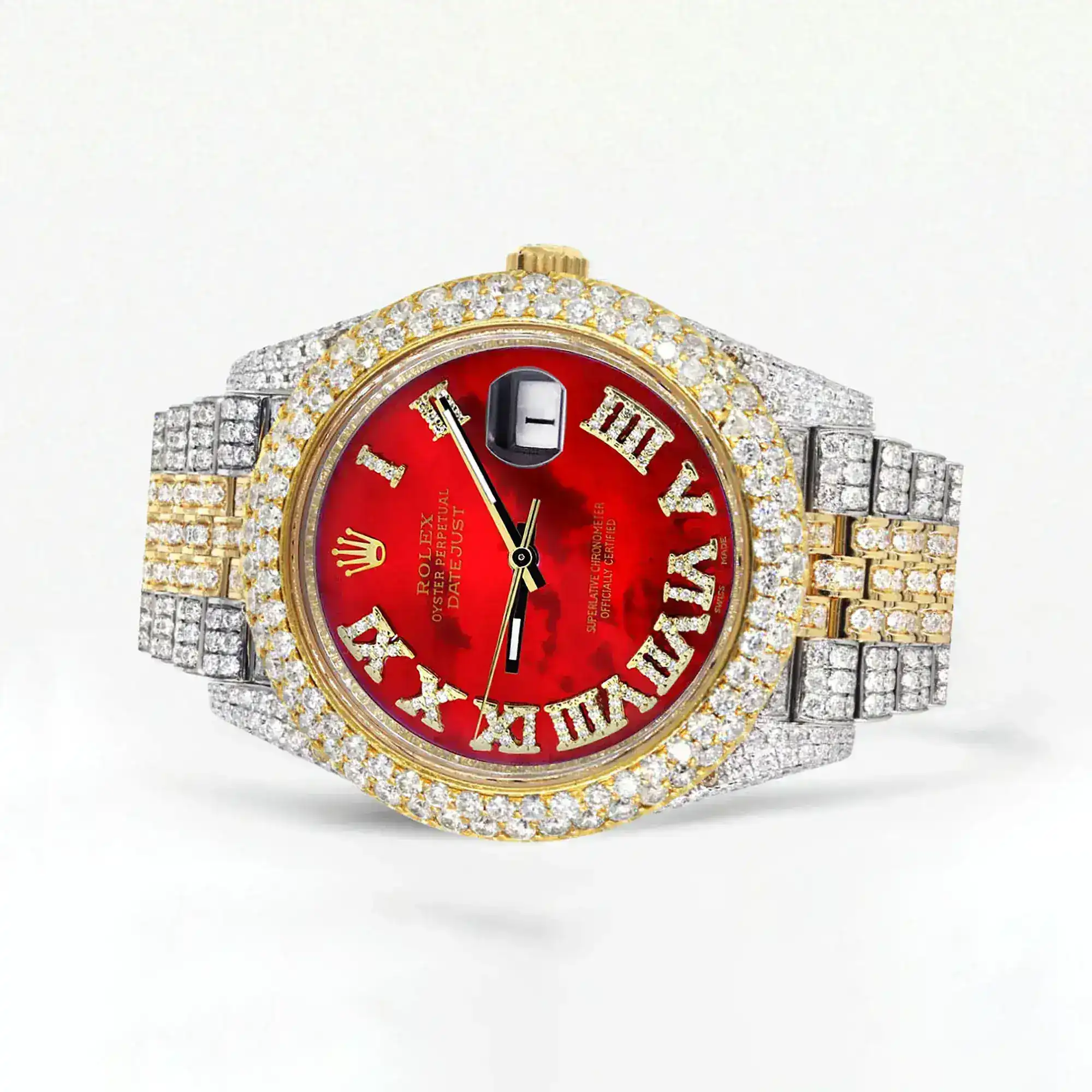 Fake Diamond Watch Iced Out Rolex Replica b274