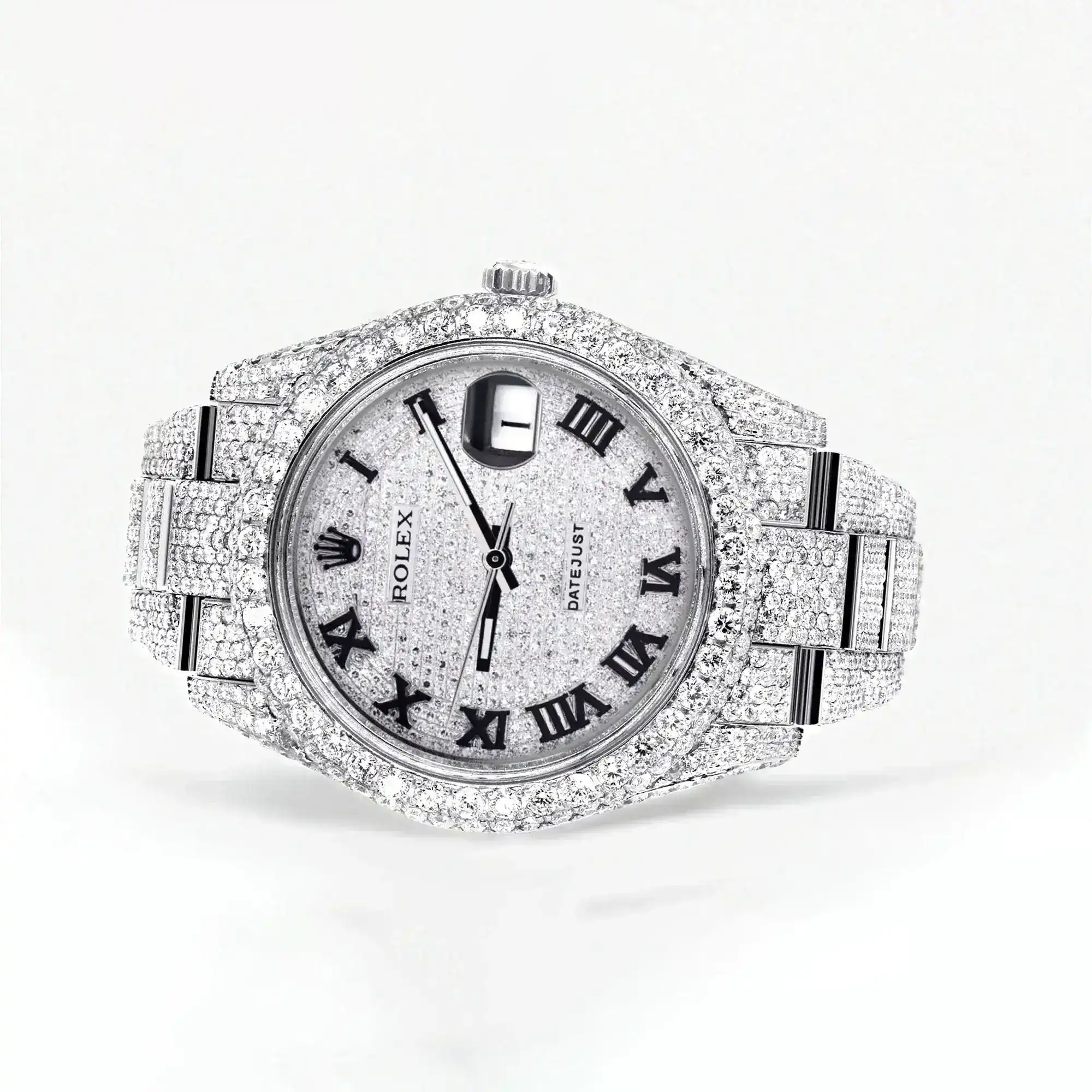 Fake Diamond Watch Iced Out Rolex Replica b279