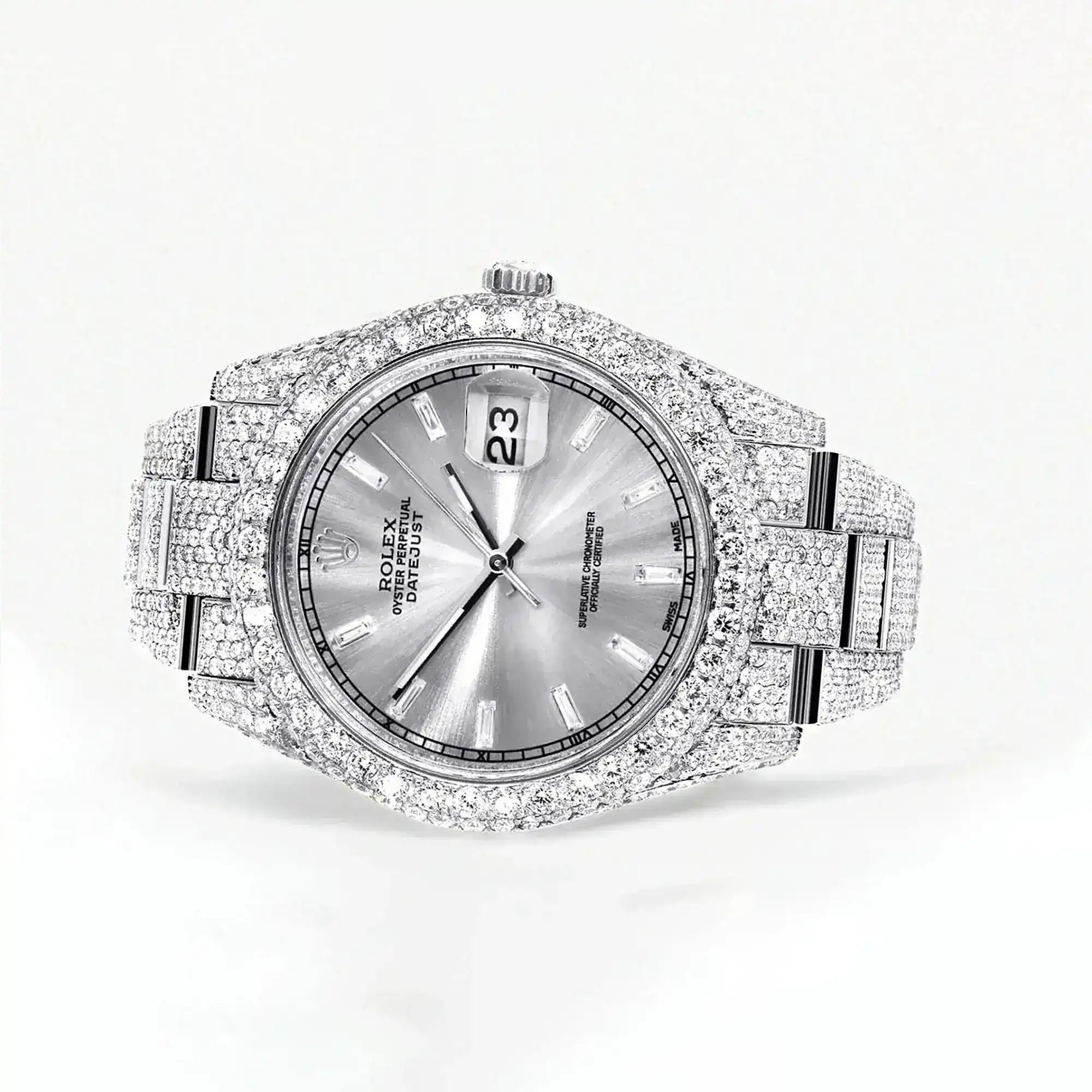 Fake Diamond Watch Iced Out Rolex Replica b285