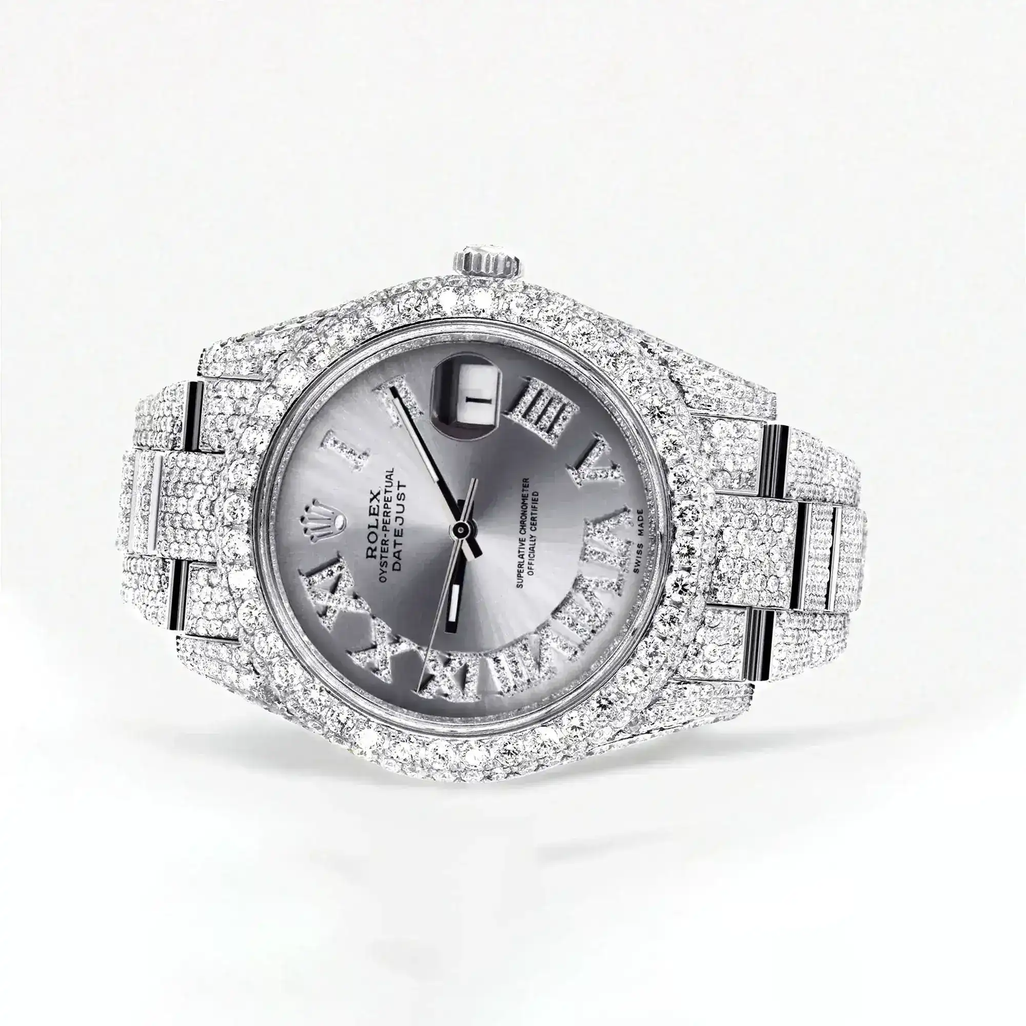 Fake Diamond Watch Iced Out Rolex Replica b287