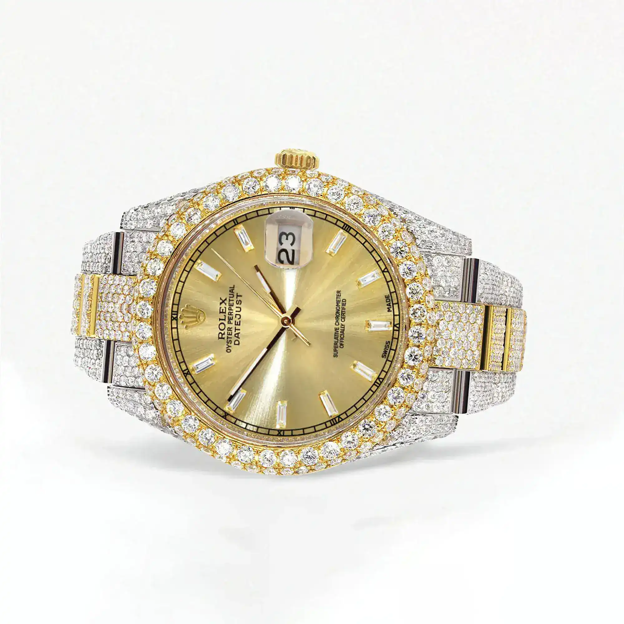 Fake Diamond Watch Iced Out Rolex Replica b290