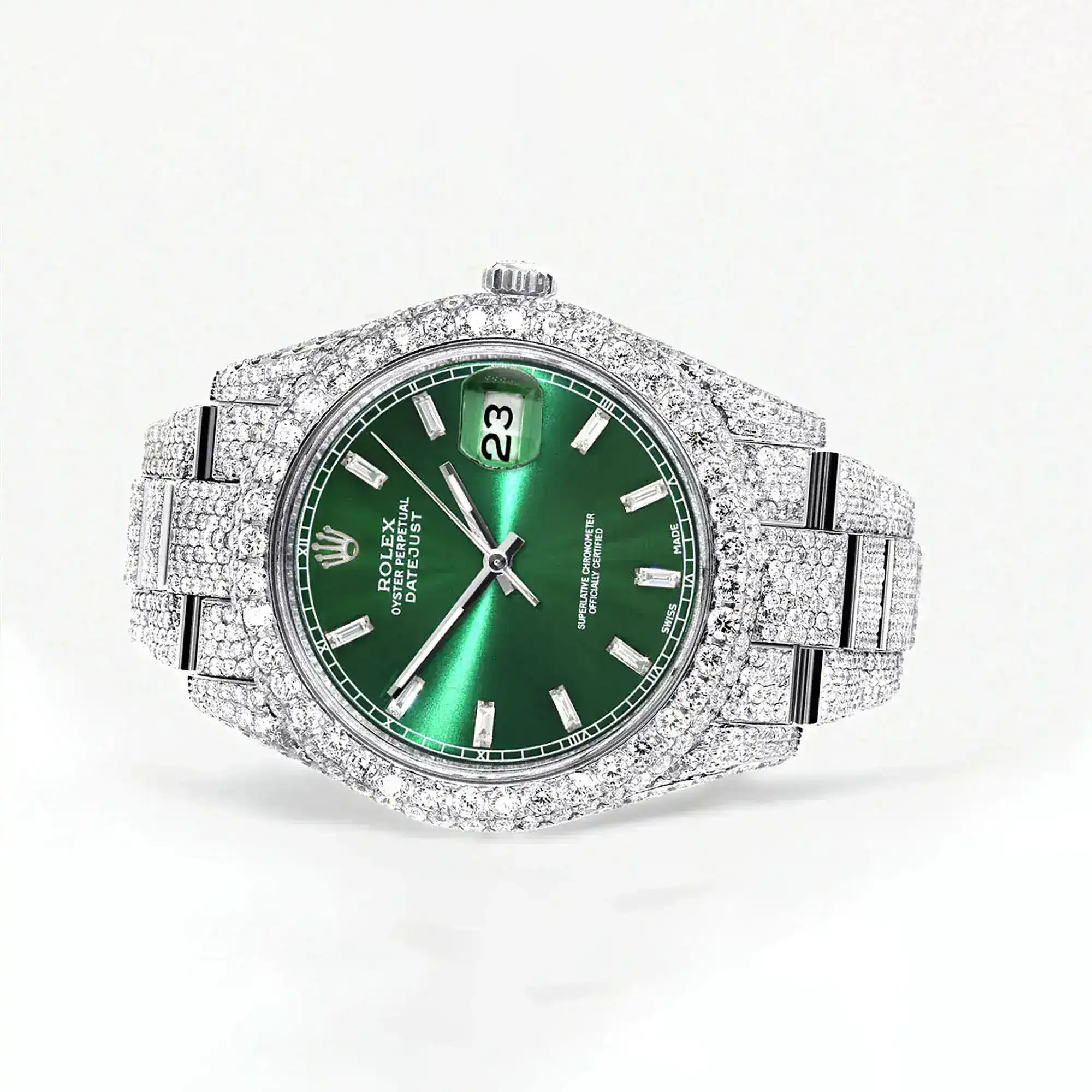 Fake Diamond Watch Iced Out Rolex Replica b291