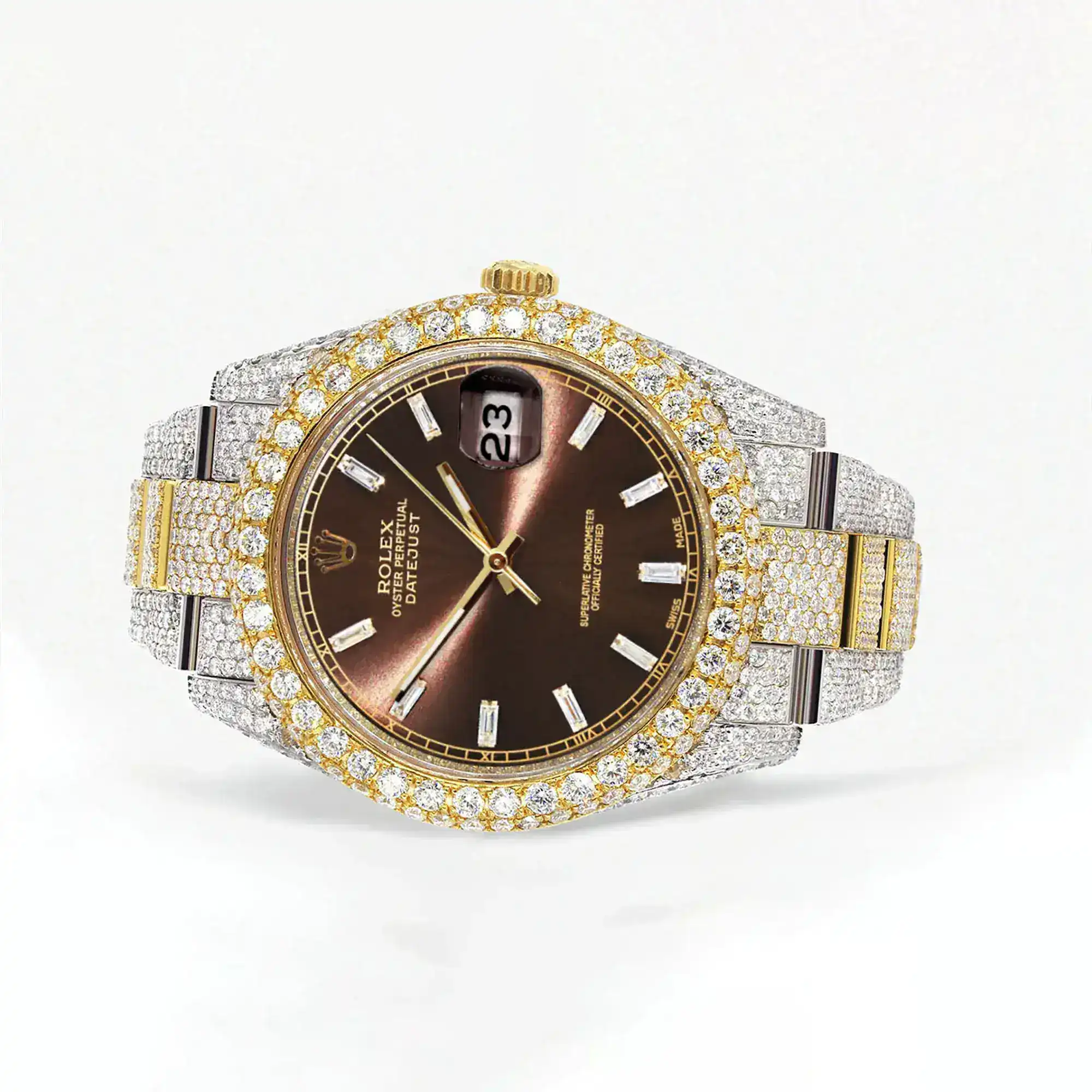 Fake Diamond Watch Iced Out Rolex Replica b294