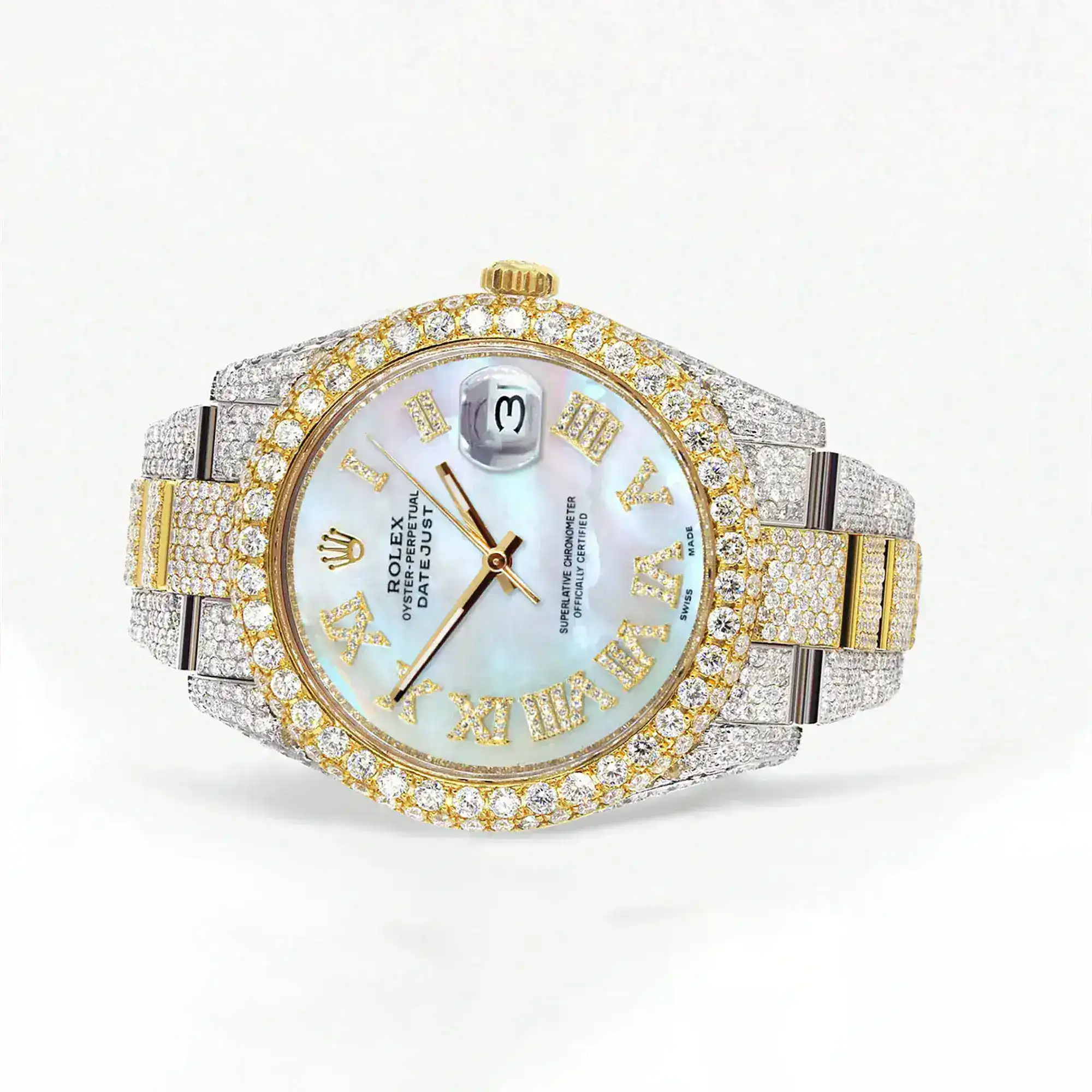 Fake Diamond Watch Iced Out Rolex Replica b298
