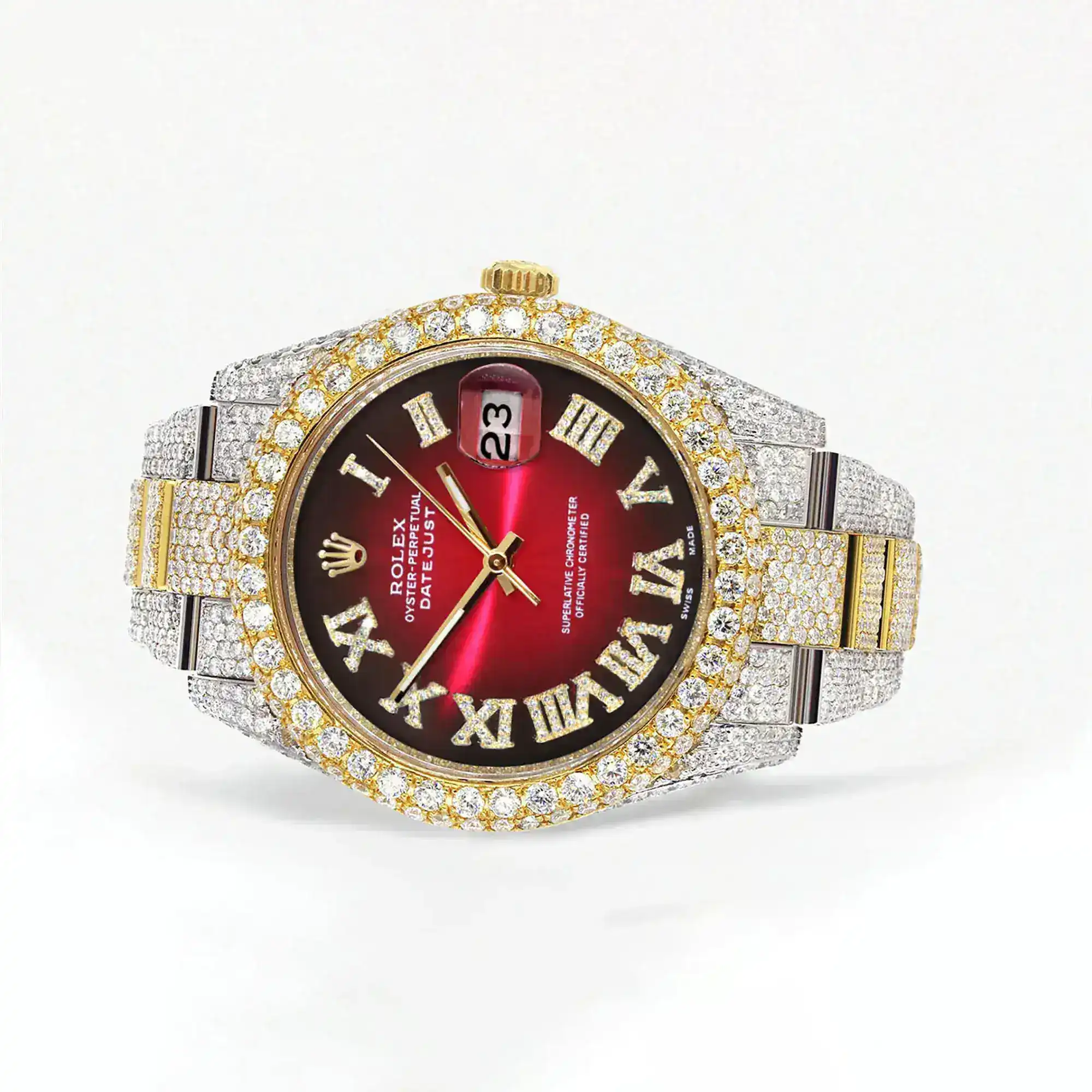 Fake Diamond Watch Iced Out Rolex Replica b304