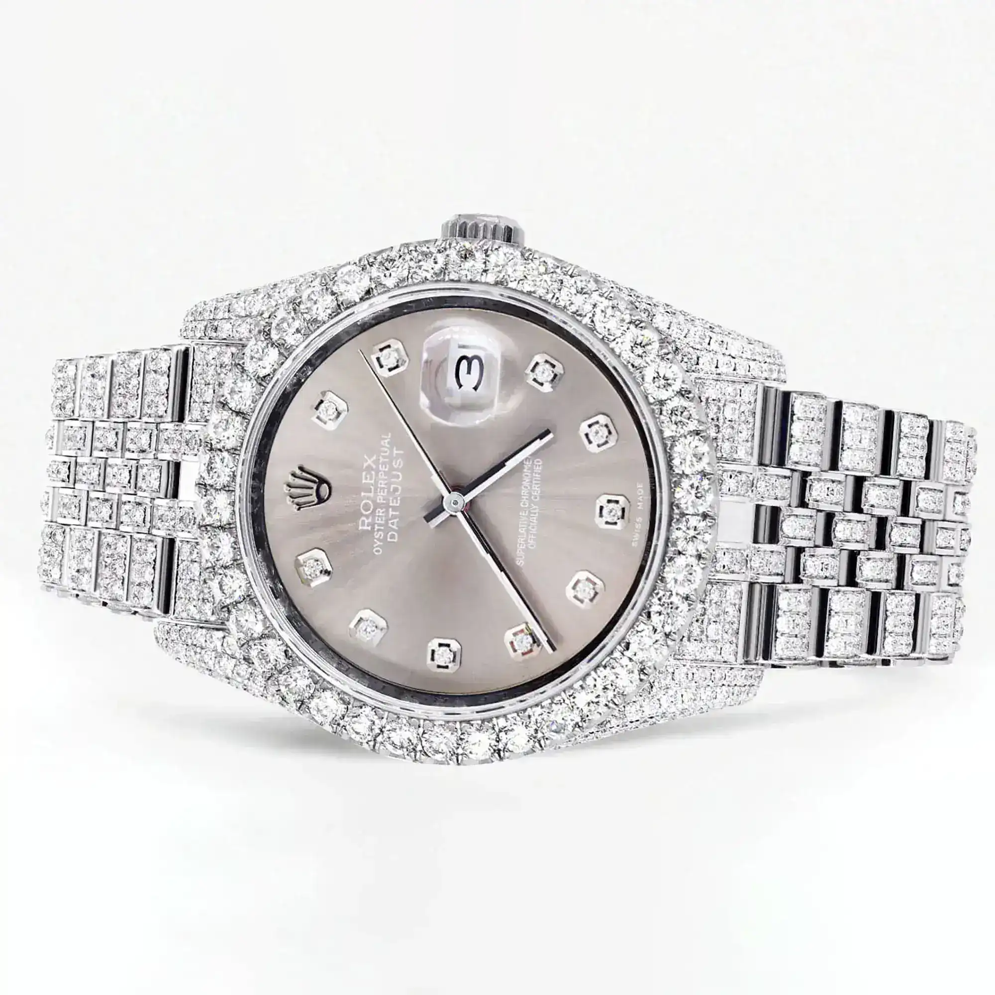 Fake Diamond Watch Iced Out Rolex Replica b313