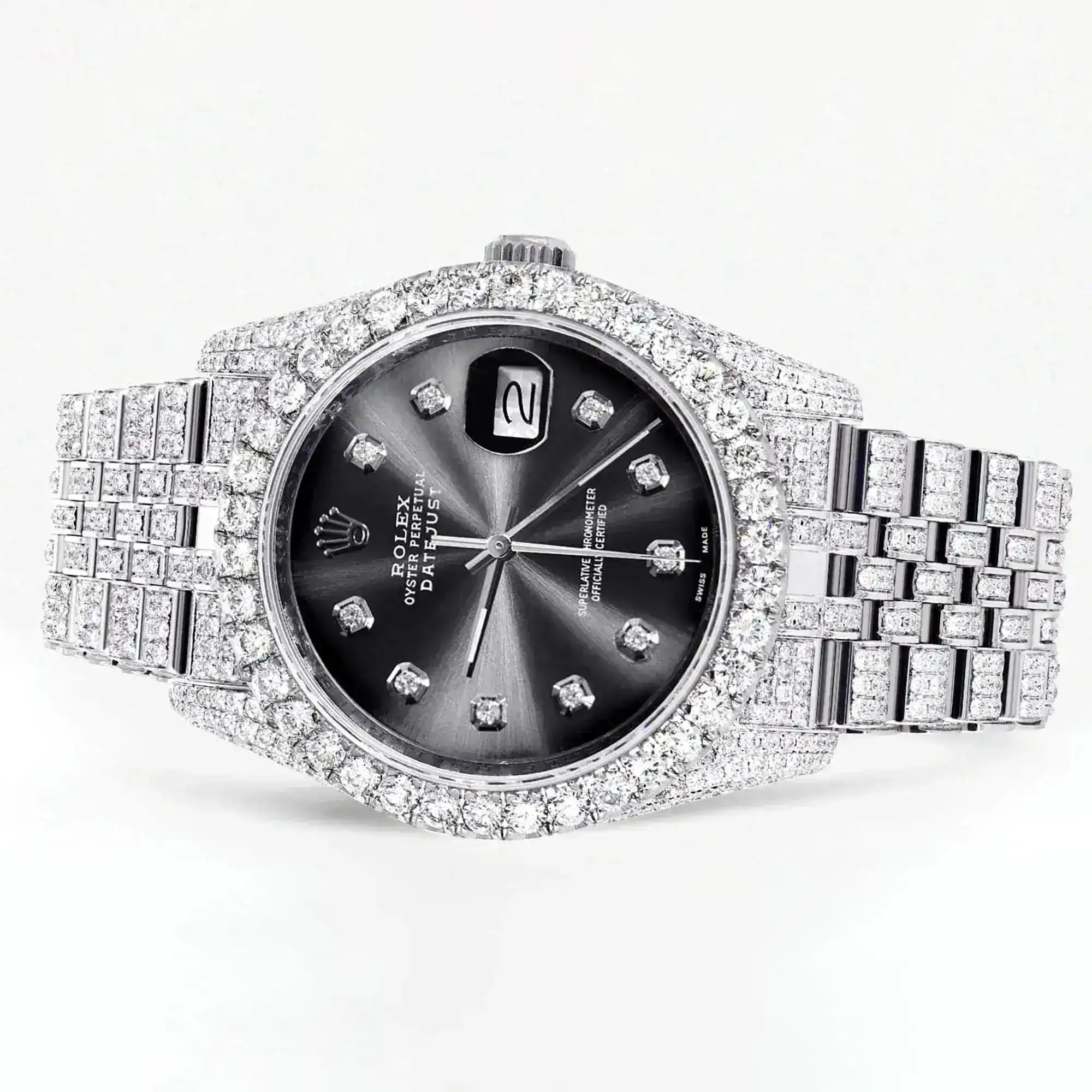 Fake Diamond Watch Iced Out Rolex Replica b317