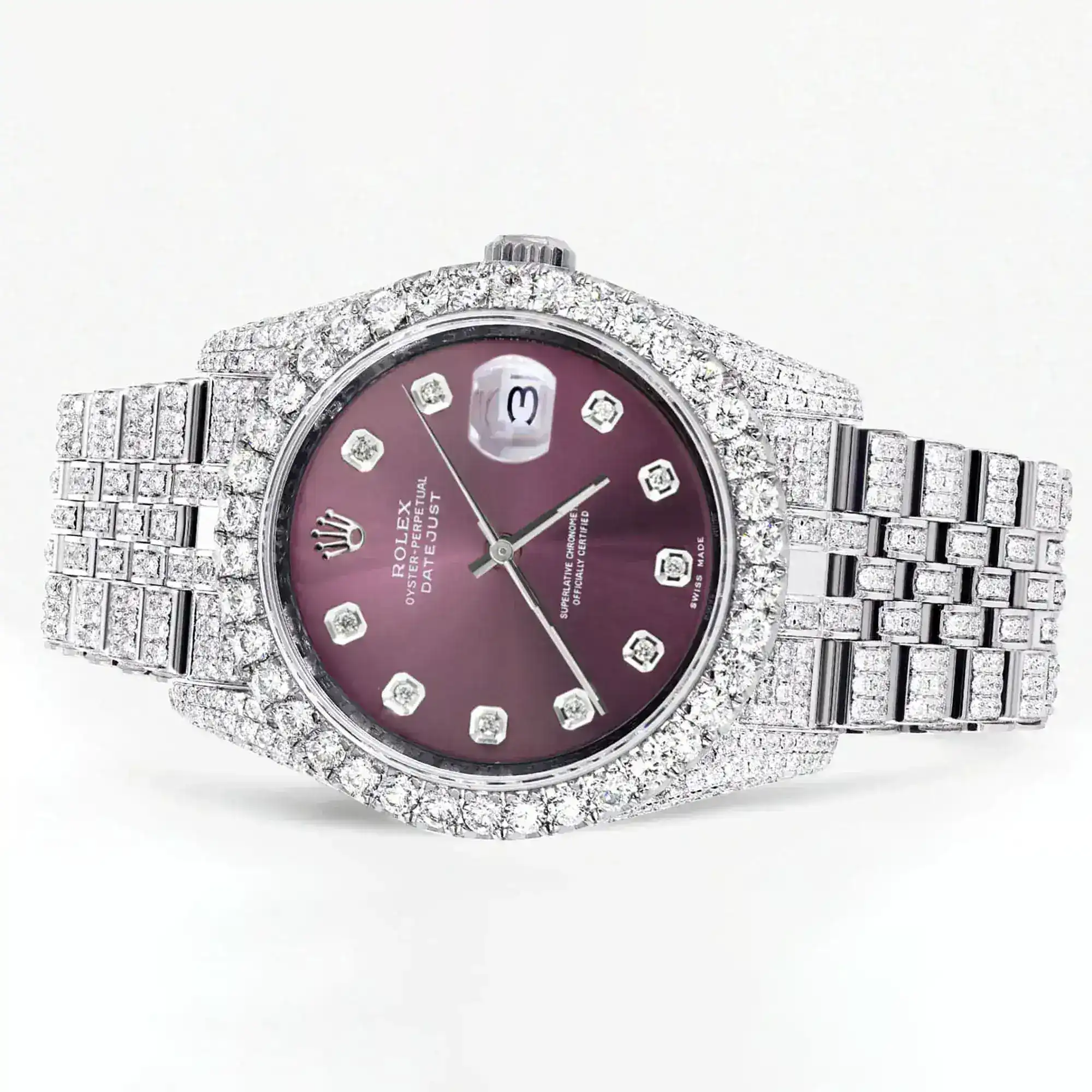 Fake Diamond Watch Iced Out Rolex Replica b318