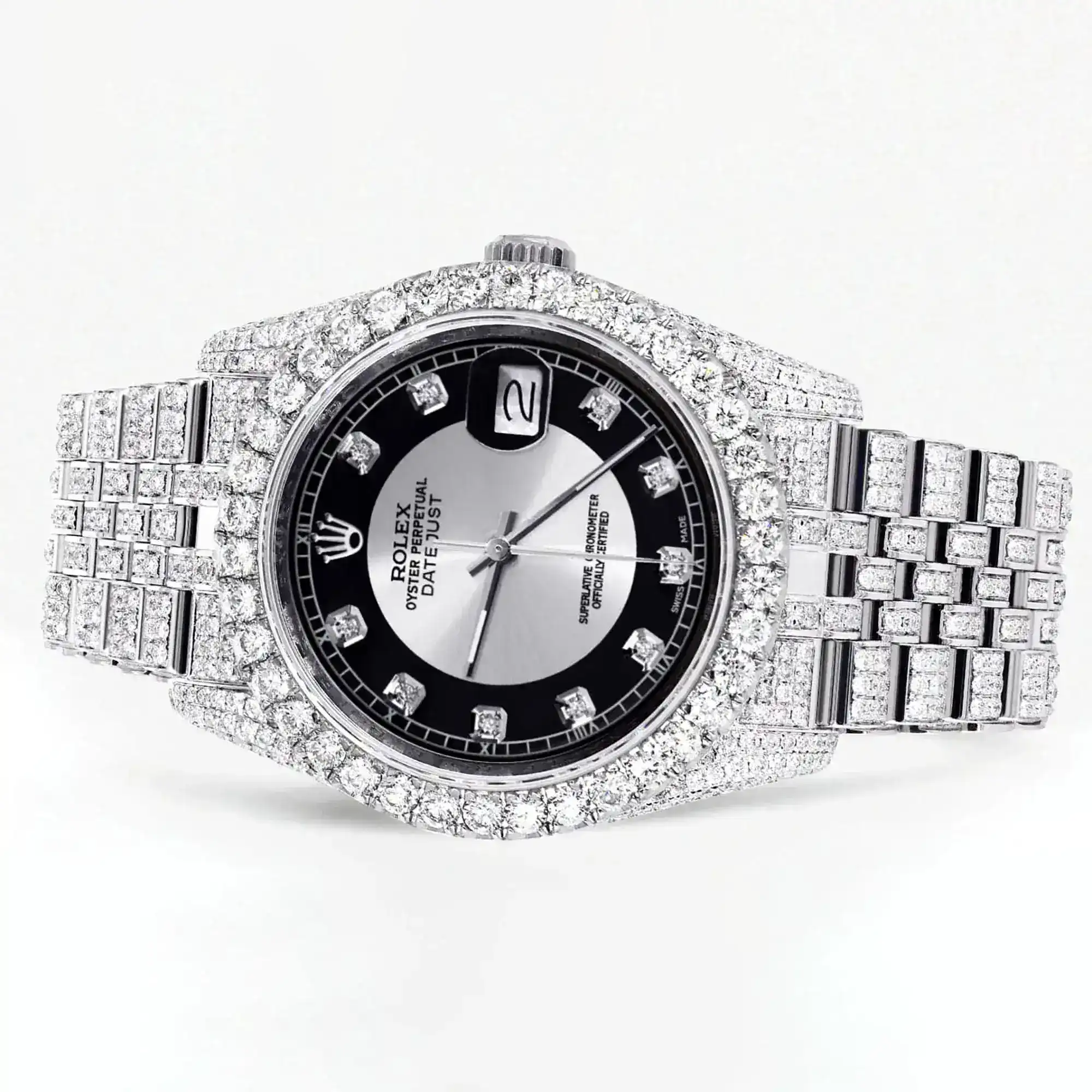 Fake Diamond Watch Iced Out Rolex Replica b322