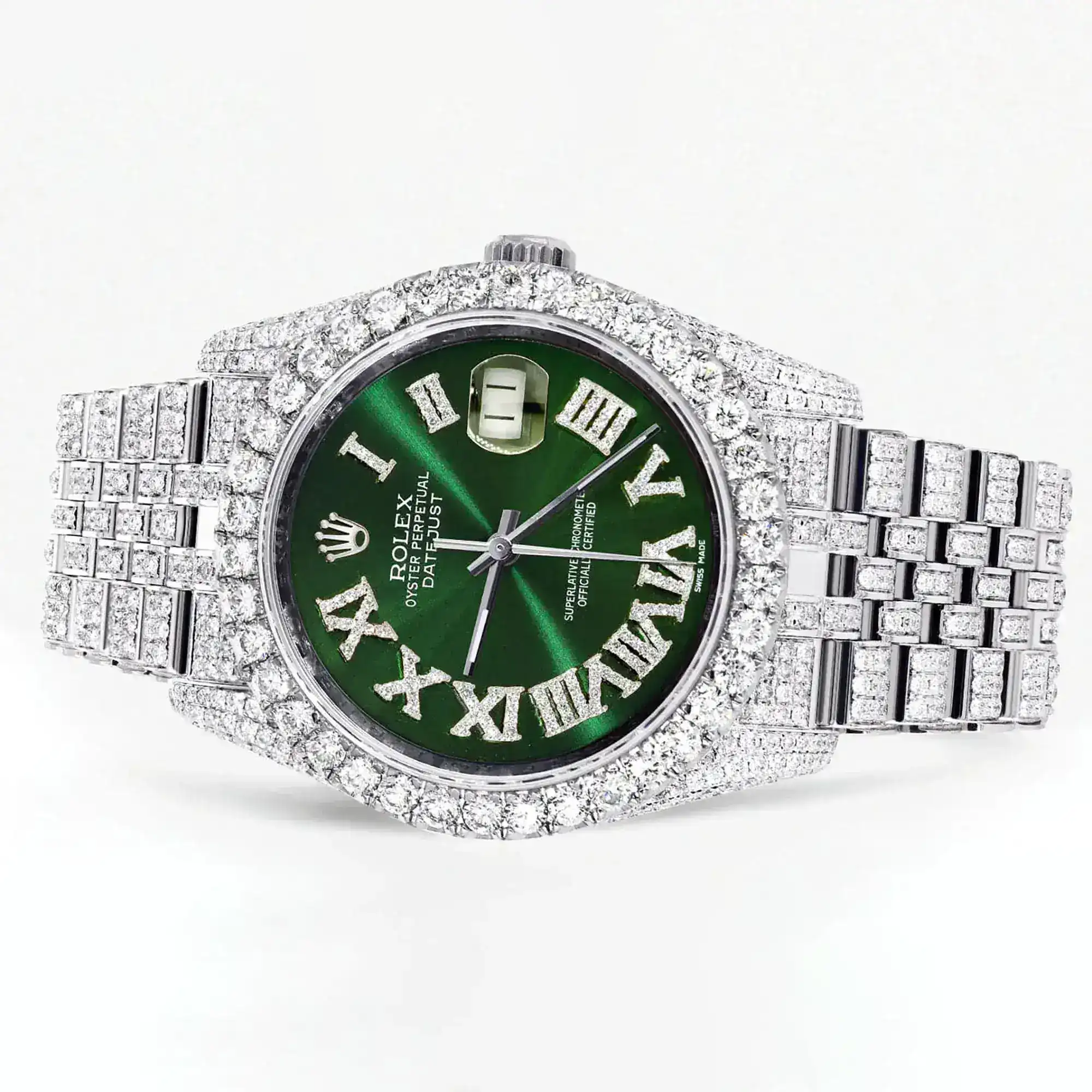 Fake Diamond Watch Iced Out Rolex Replica b328