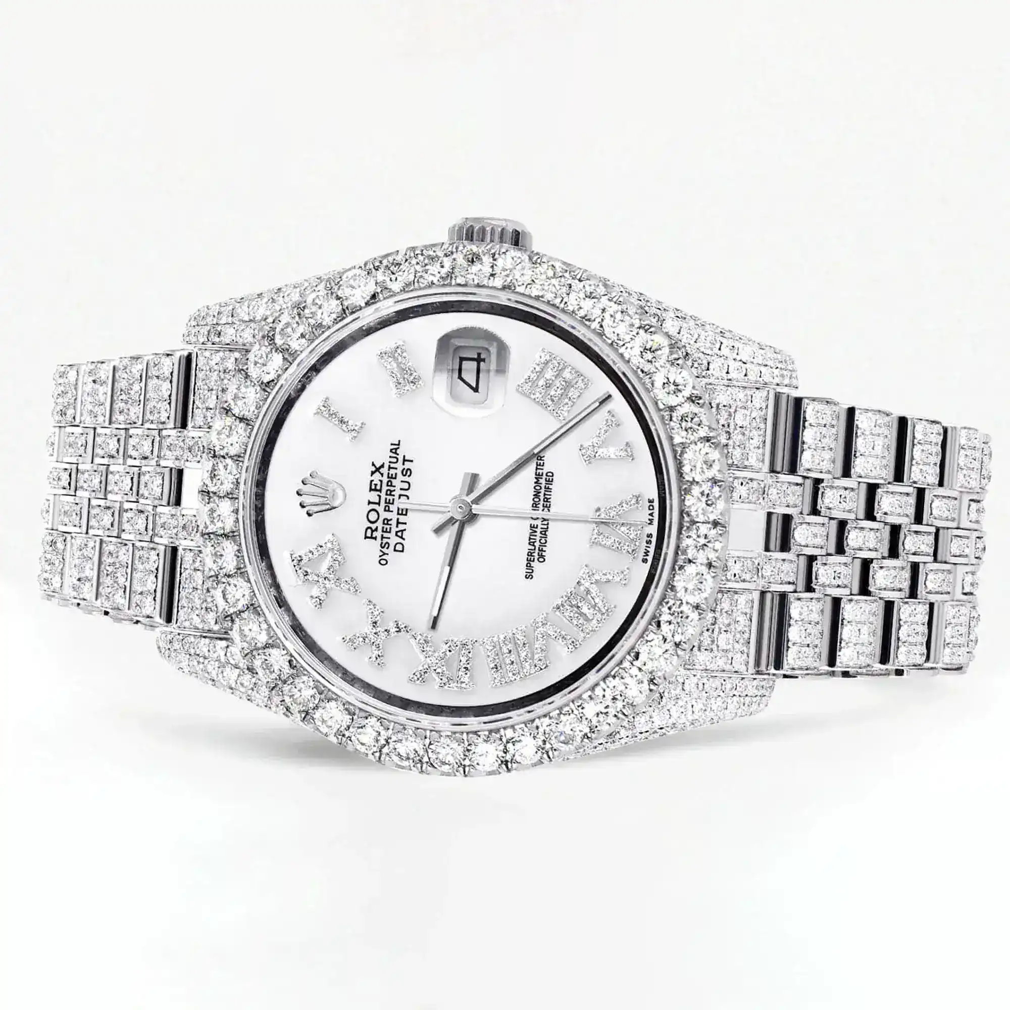 Fake Diamond Watch Iced Out Rolex Replica b330