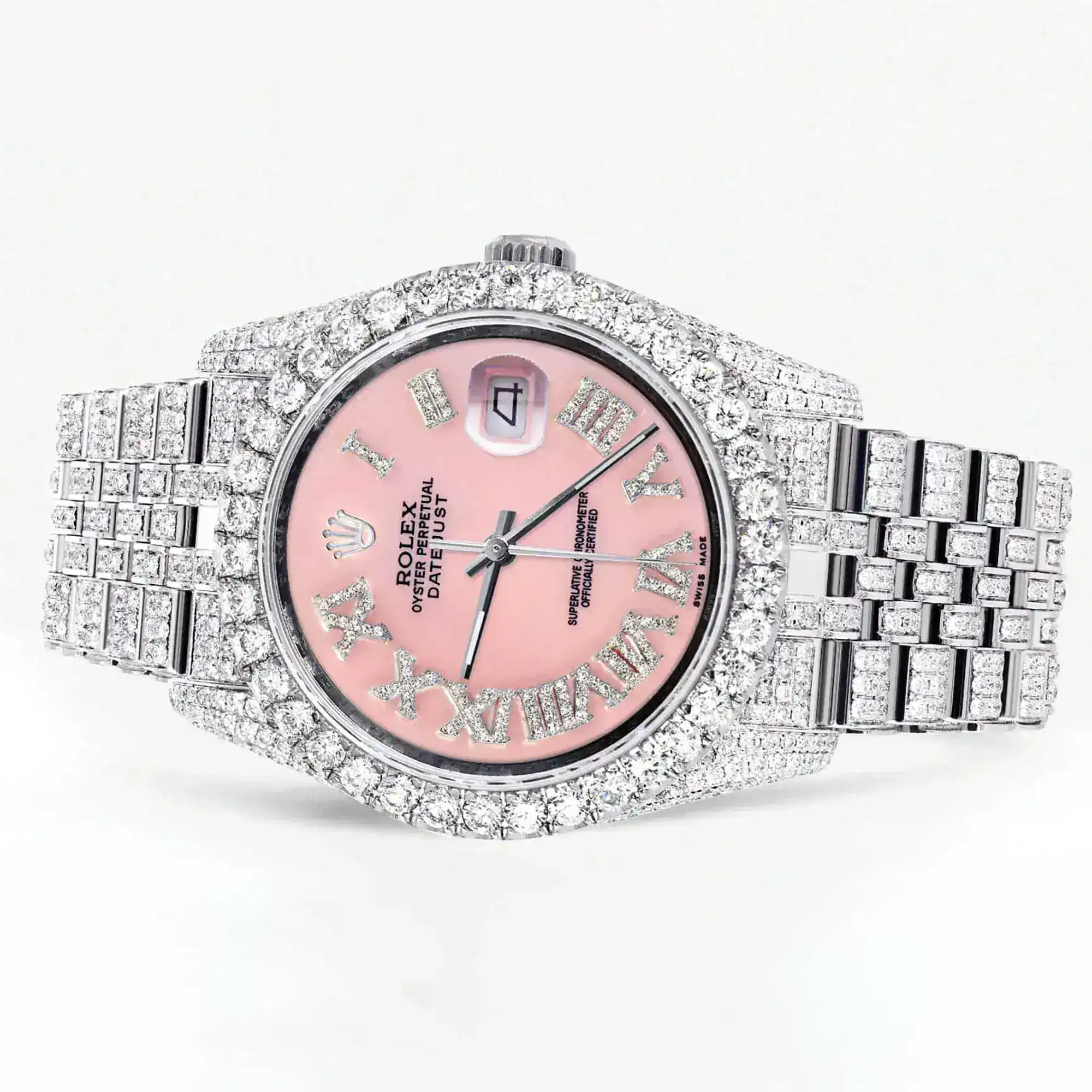 Fake Diamond Watch Iced Out Rolex Replica b331