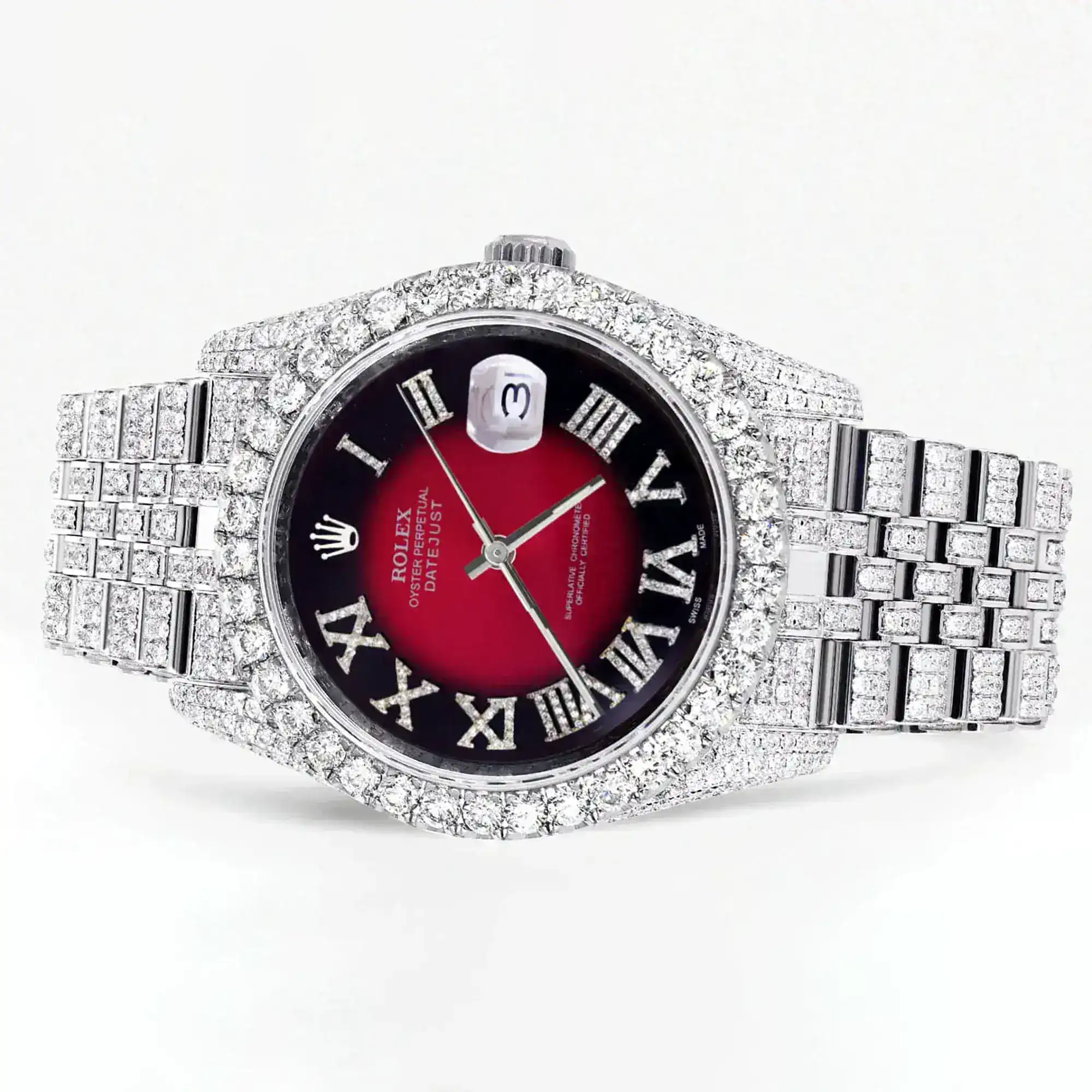 Fake Diamond Watch Iced Out Rolex Replica b332