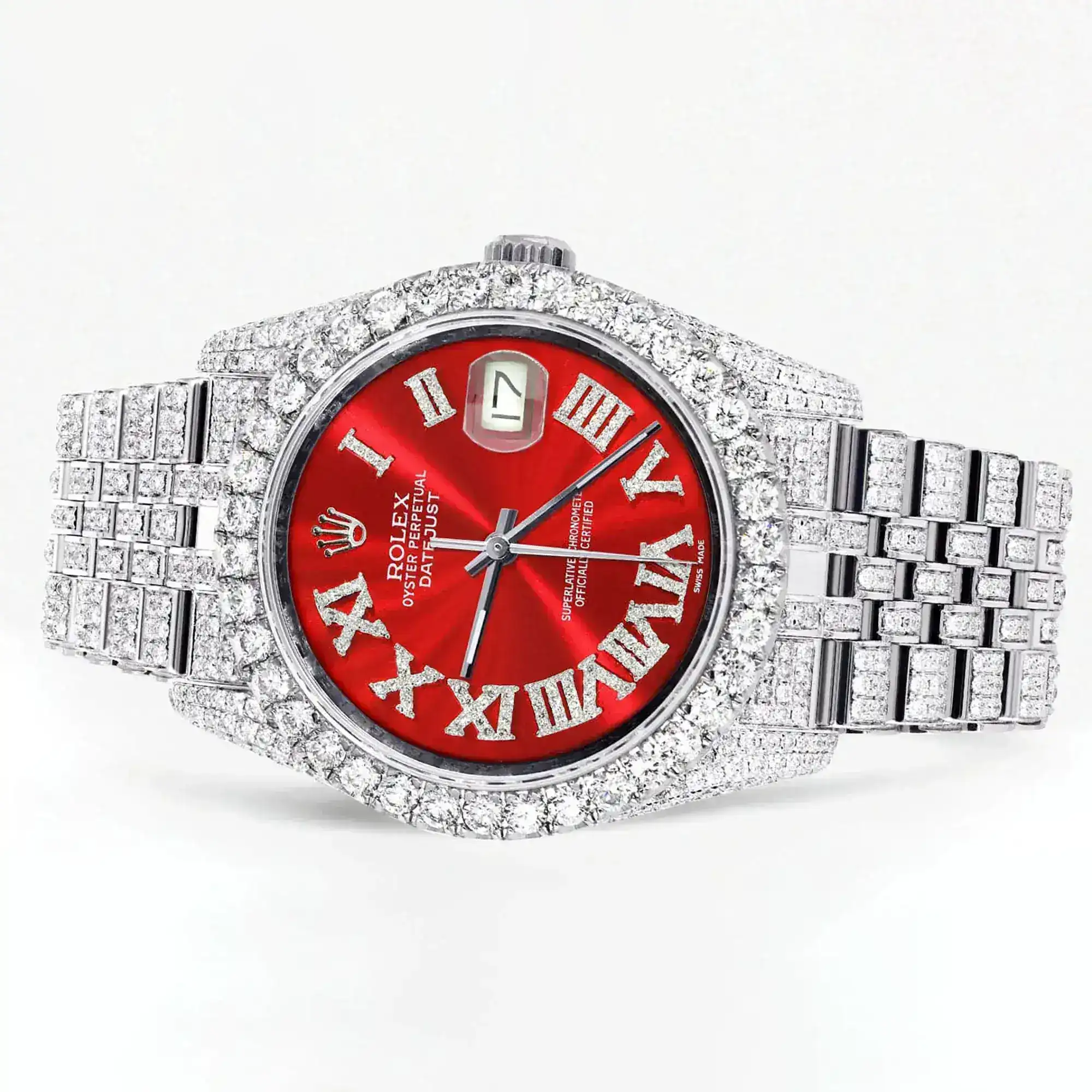 Fake Diamond Watch Iced Out Rolex Replica b335