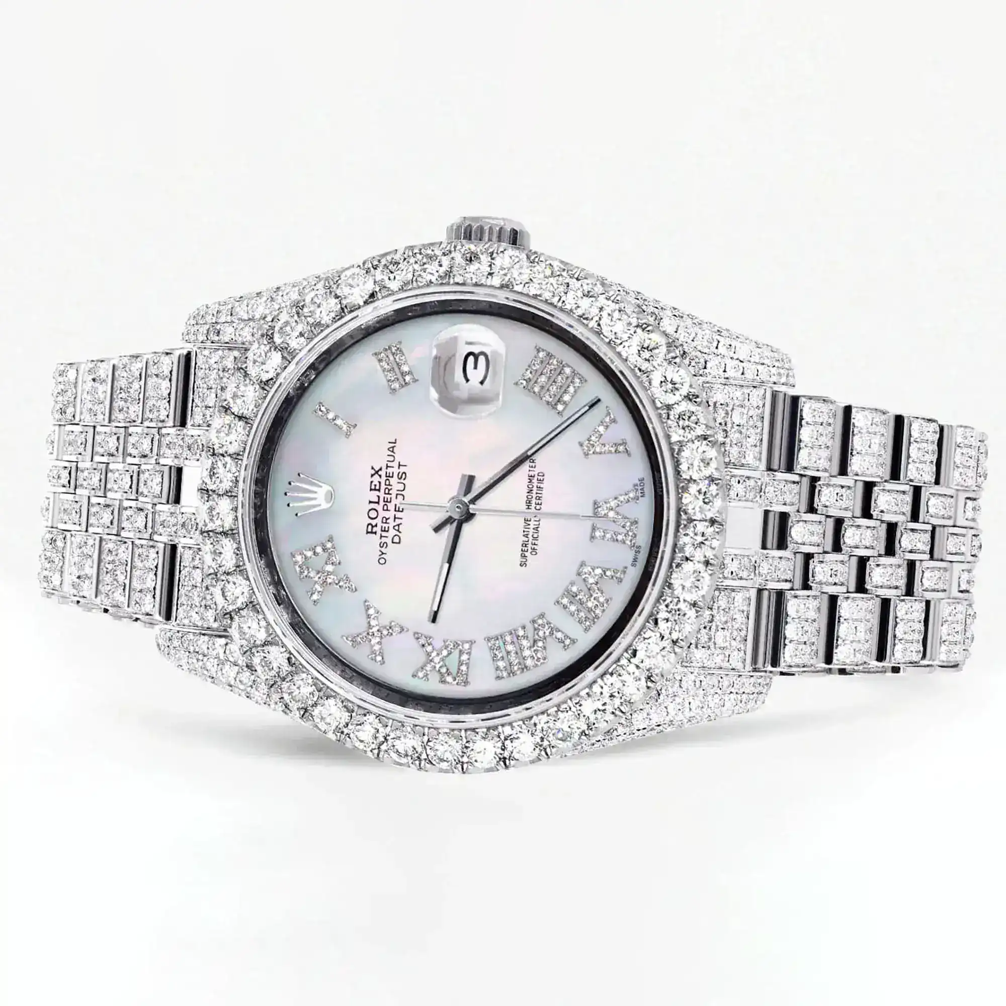 Fake Diamond Watch Iced Out Rolex Replica b337