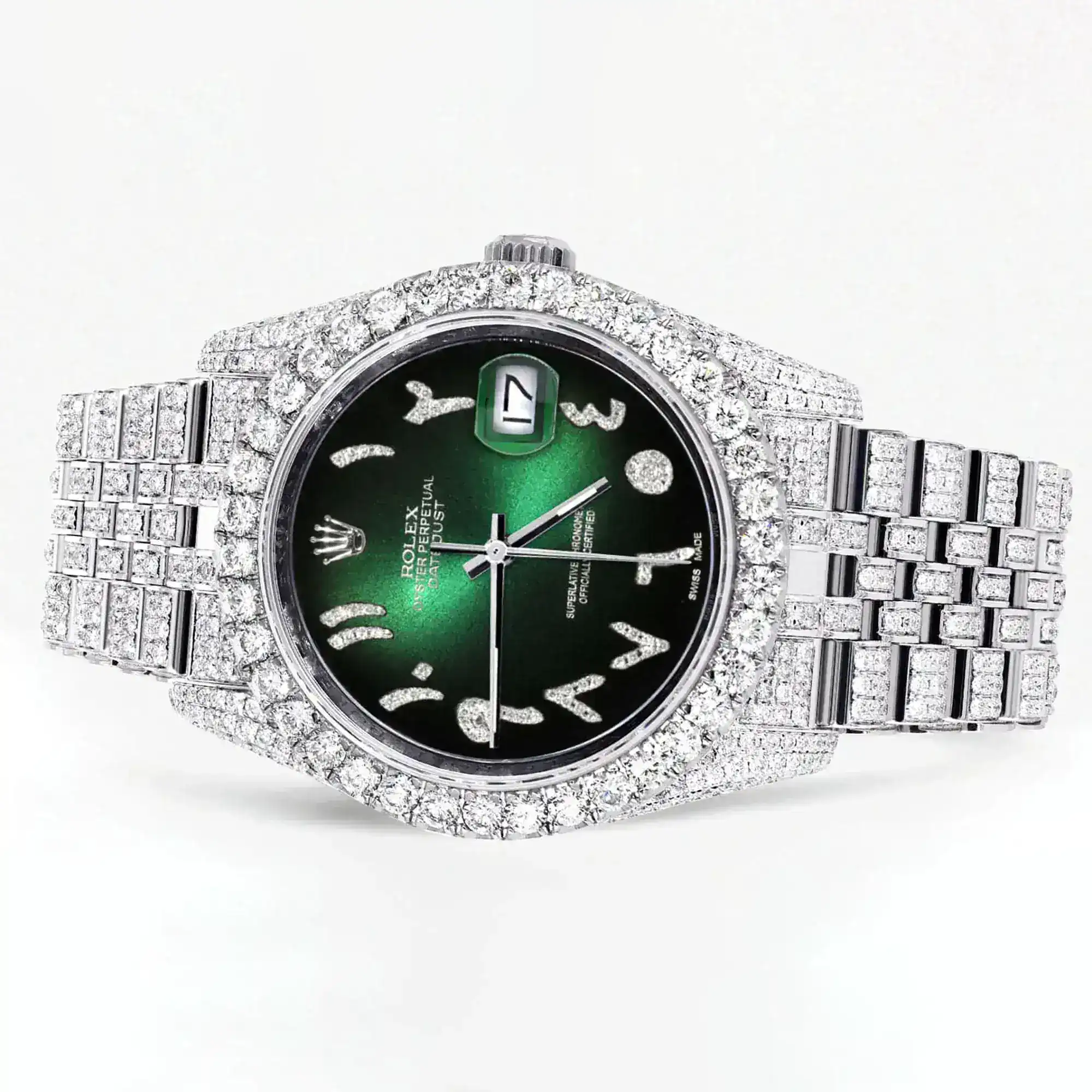 Fake Diamond Watch Iced Out Rolex Replica b345
