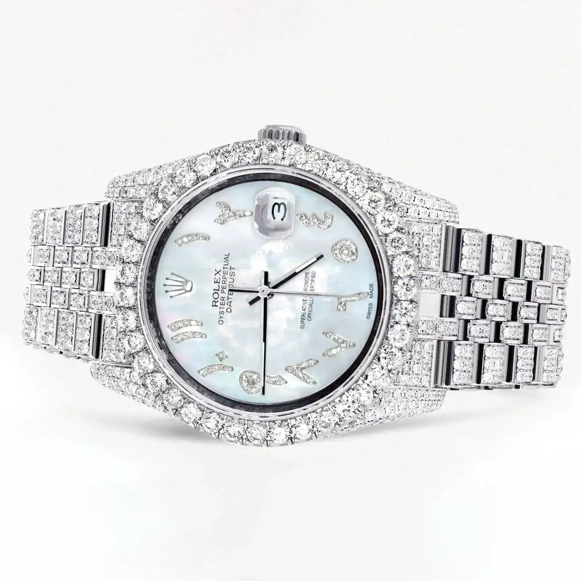 Fake Diamond Watch Iced Out Rolex Replica b346