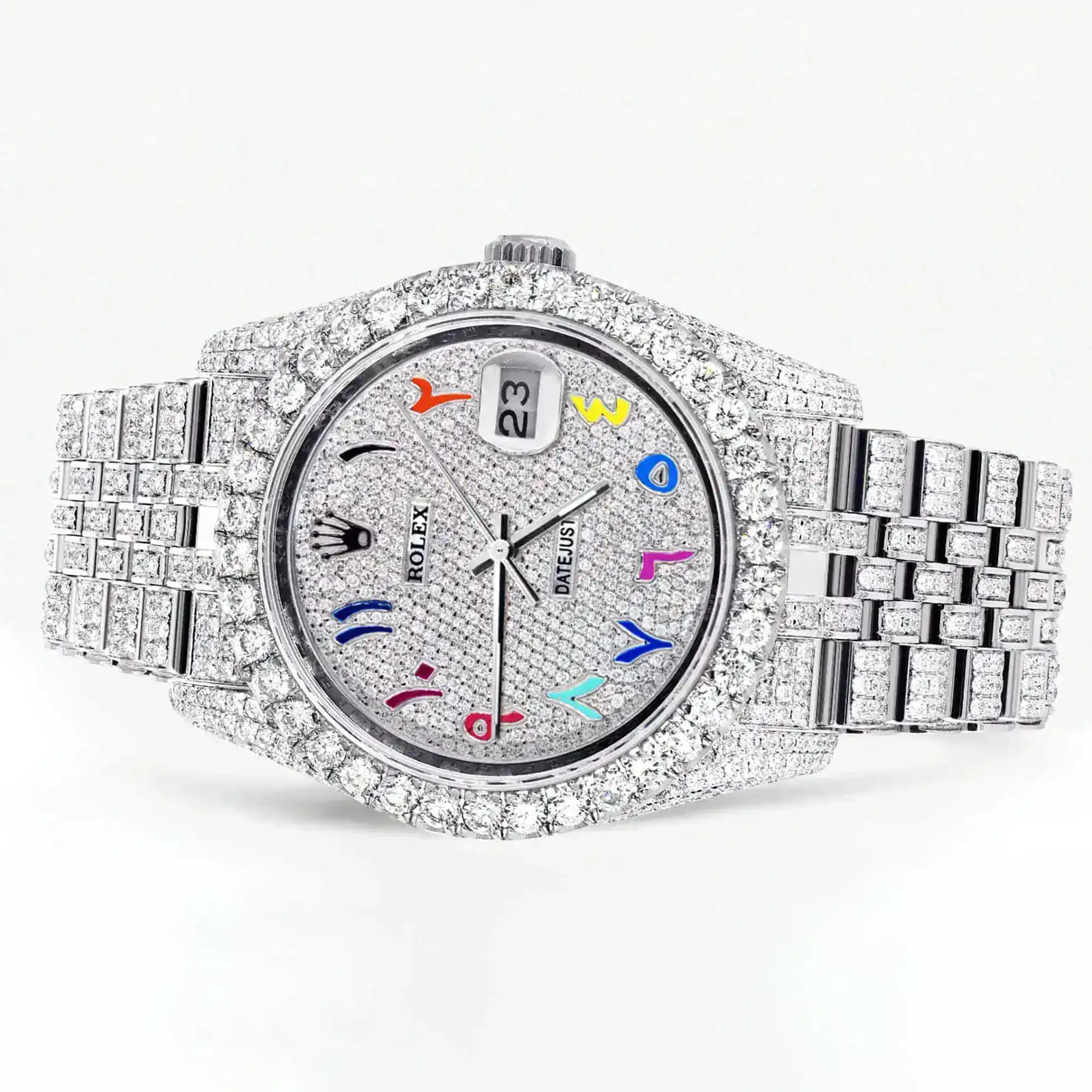 Fake Diamond Watch Iced Out Rolex Replica b348