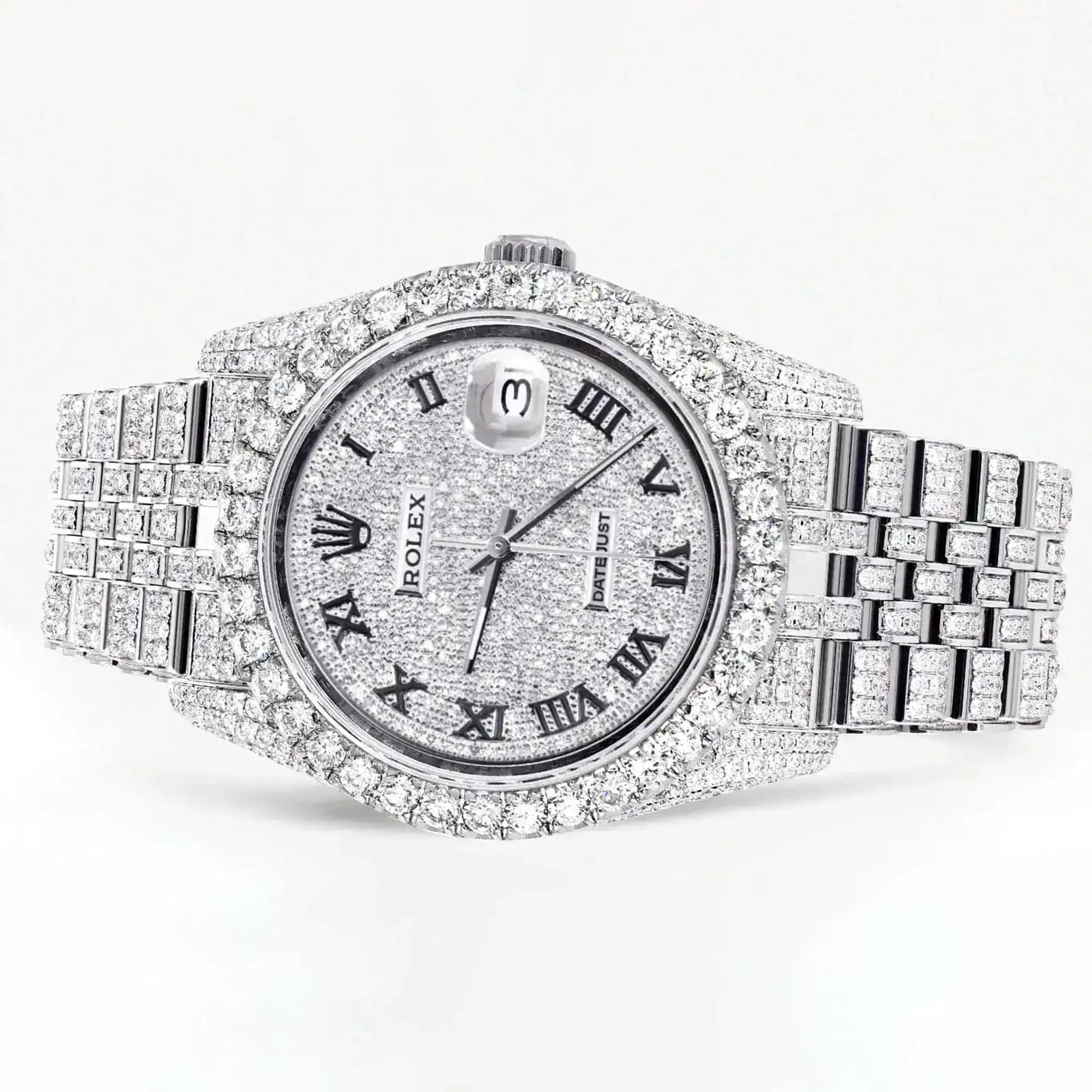 Fake Diamond Watch Iced Out Rolex Replica b351