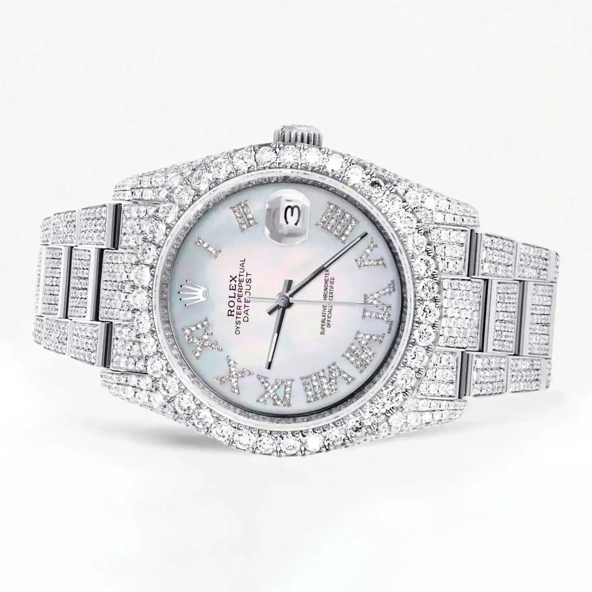 Fake Diamond Watch Iced Out Rolex Replica b367