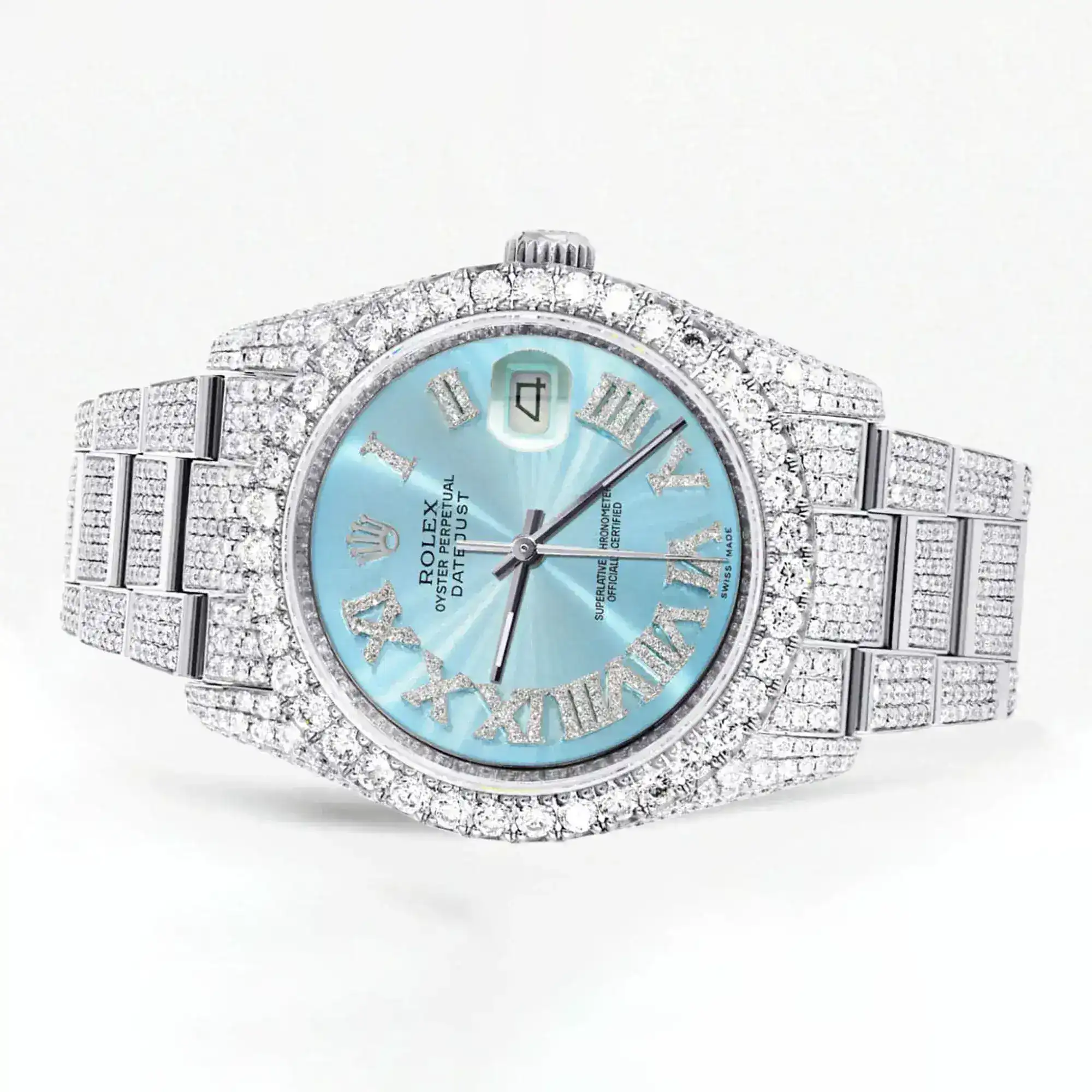 Fake Diamond Watch Iced Out Rolex Replica b373