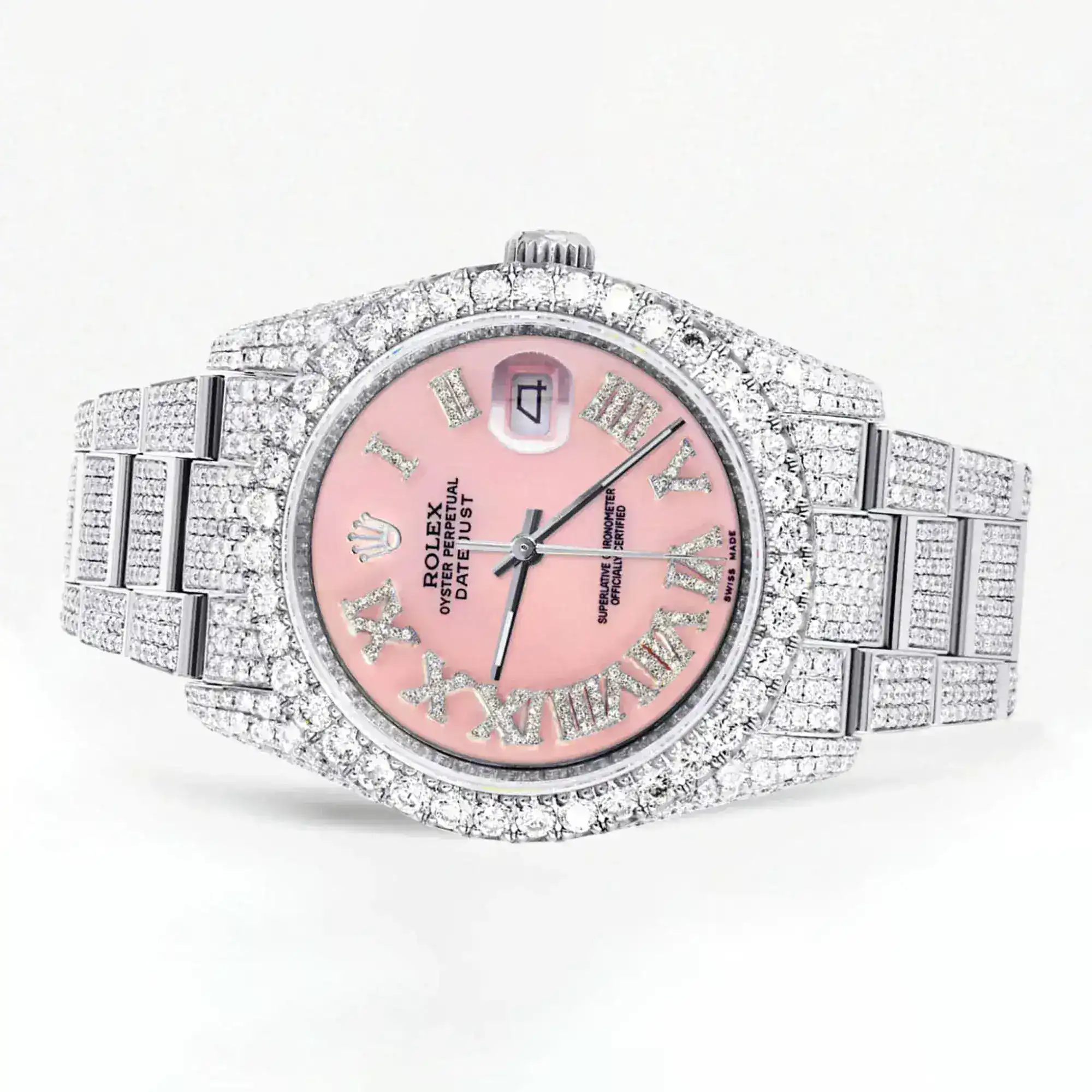 Fake Diamond Watch Iced Out Rolex Replica b374