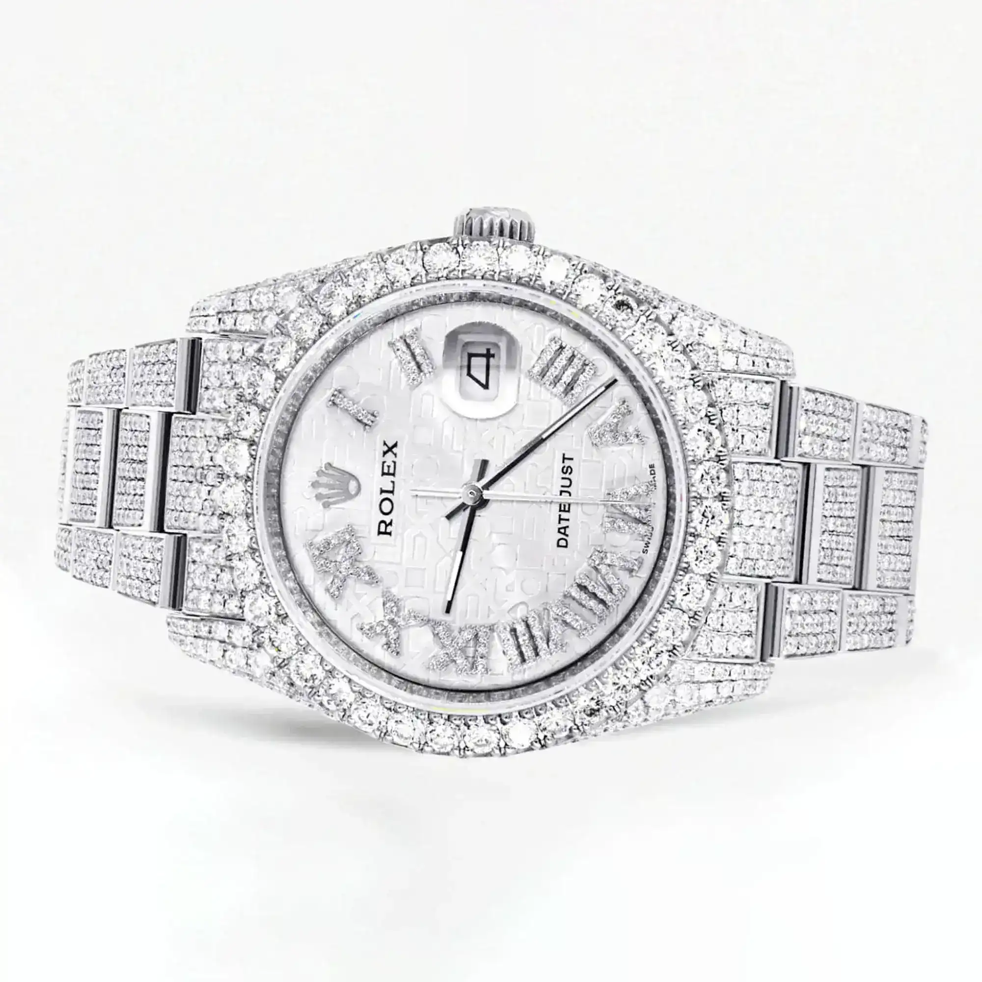 Fake Diamond Watch Iced Out Rolex Replica b377