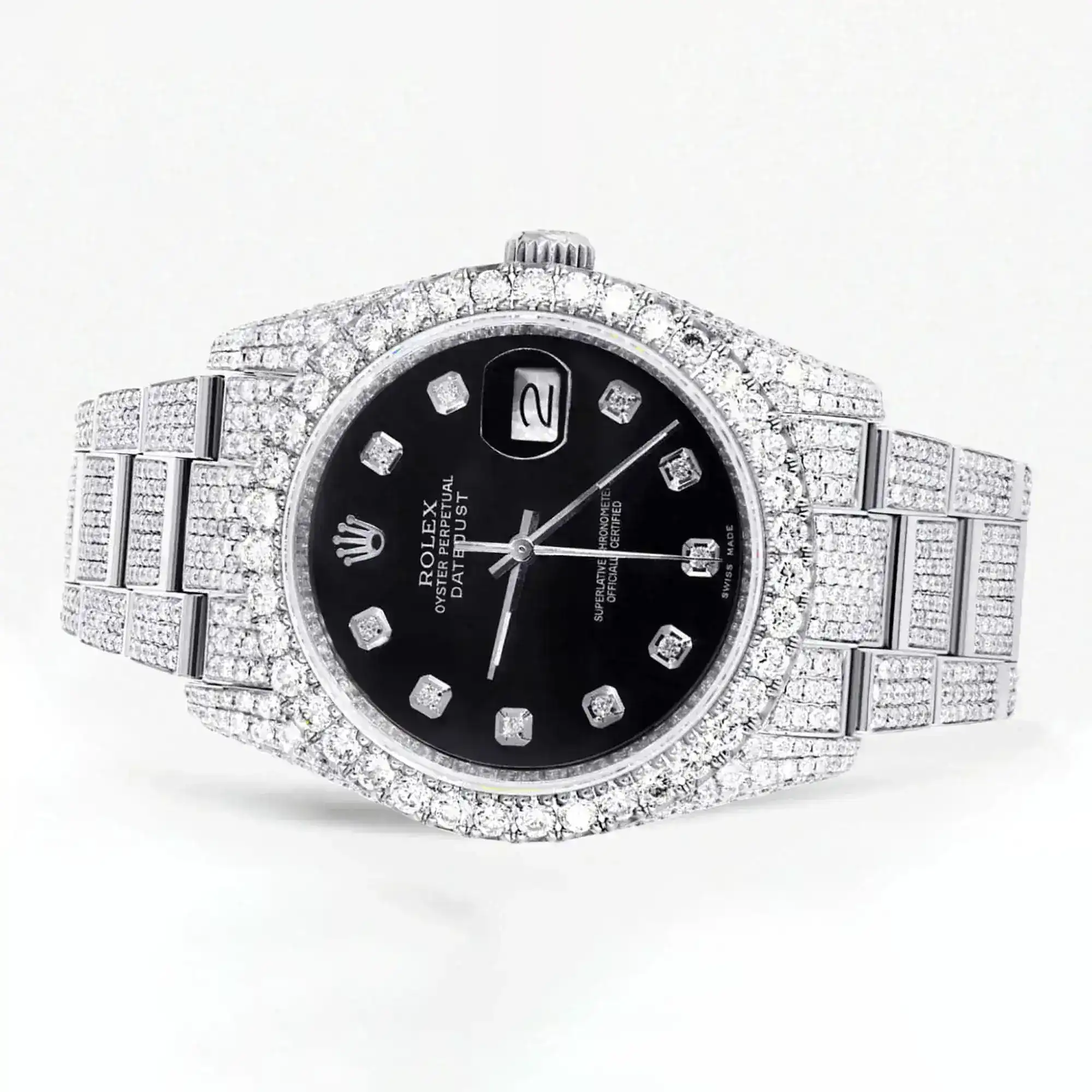 Fake Diamond Watch Iced Out Rolex Replica b378