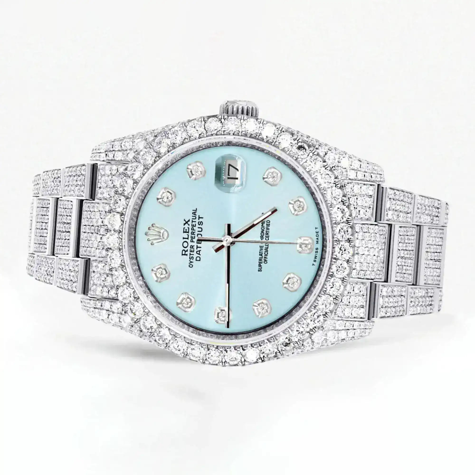 Fake Diamond Watch Iced Out Rolex Replica b386