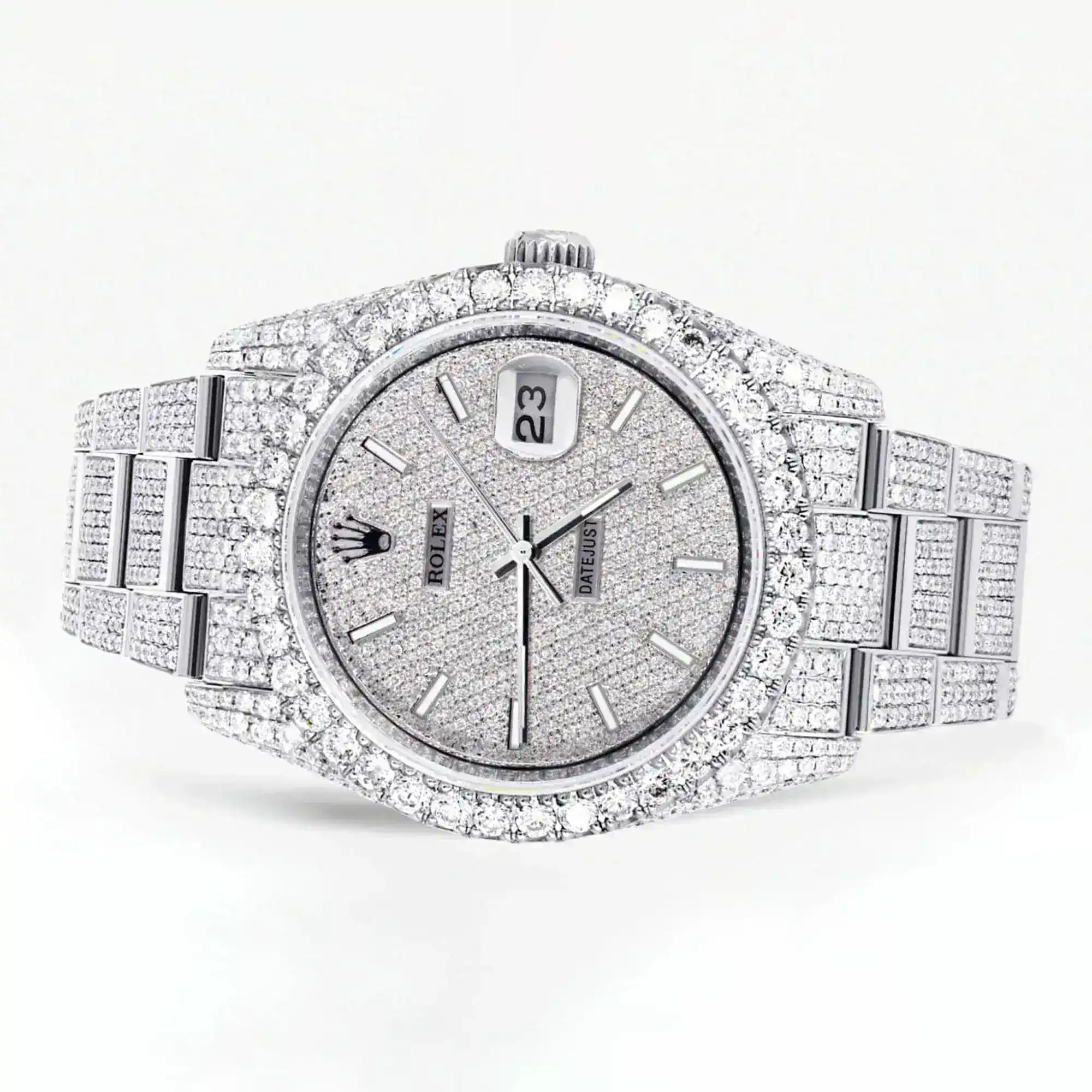 Fake Diamond Watch Iced Out Rolex Replica b397