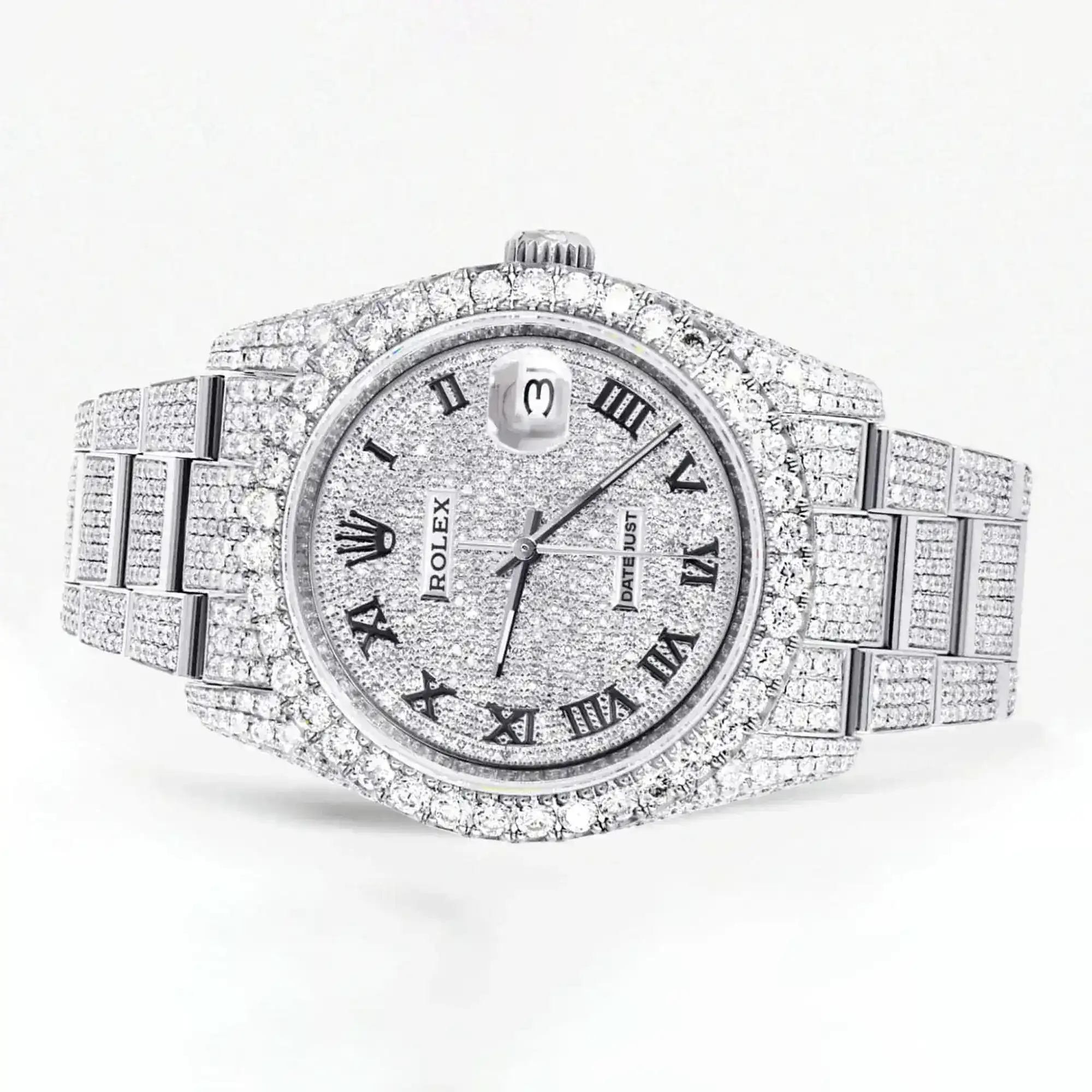 Fake Diamond Watch Iced Out Rolex Replica b399