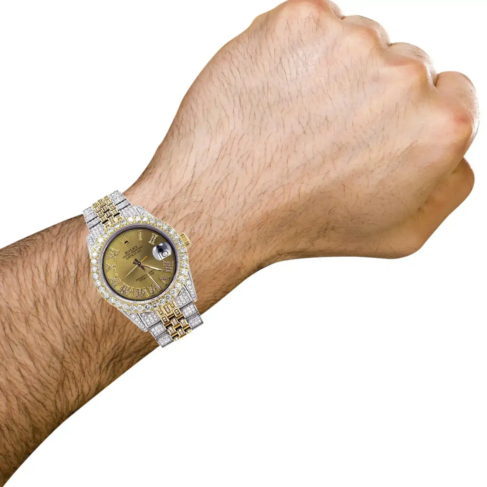 Fake Diamond Watch Iced Out Rolex Replica c010