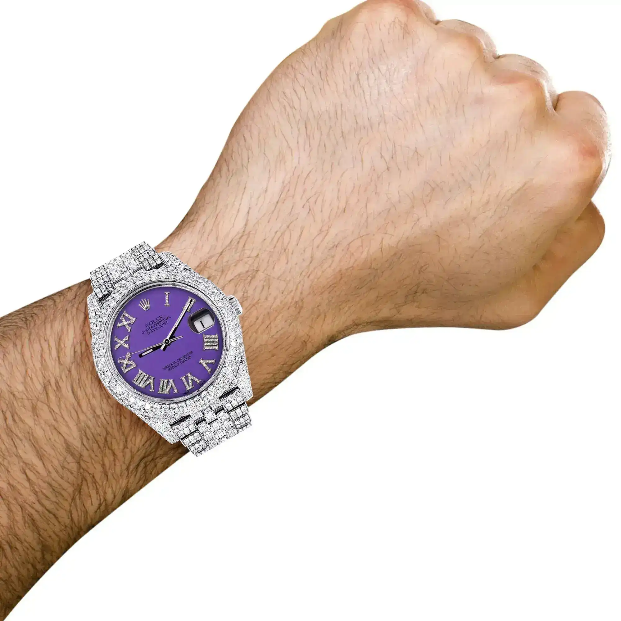 Fake Diamond Watch Iced Out Rolex Replica c070