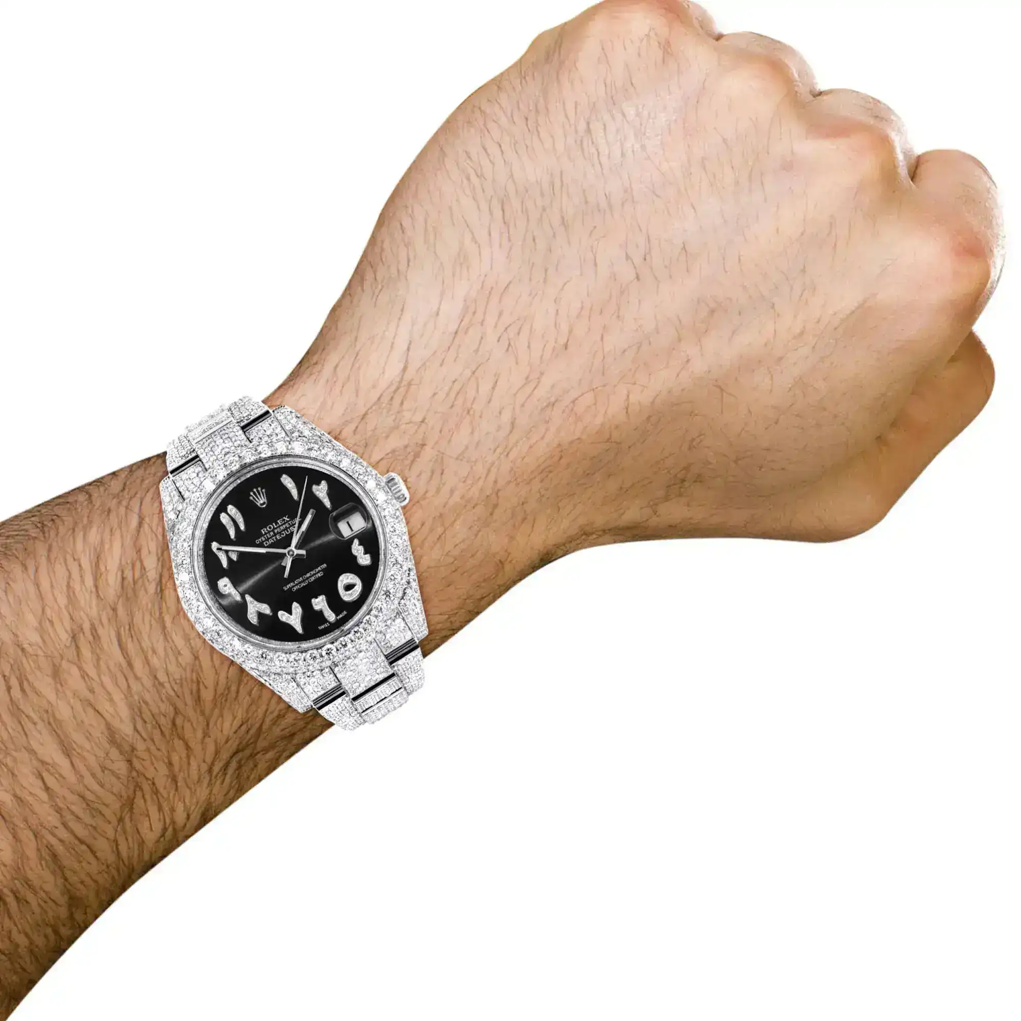 Fake Diamond Watch Iced Out Rolex Replica c091