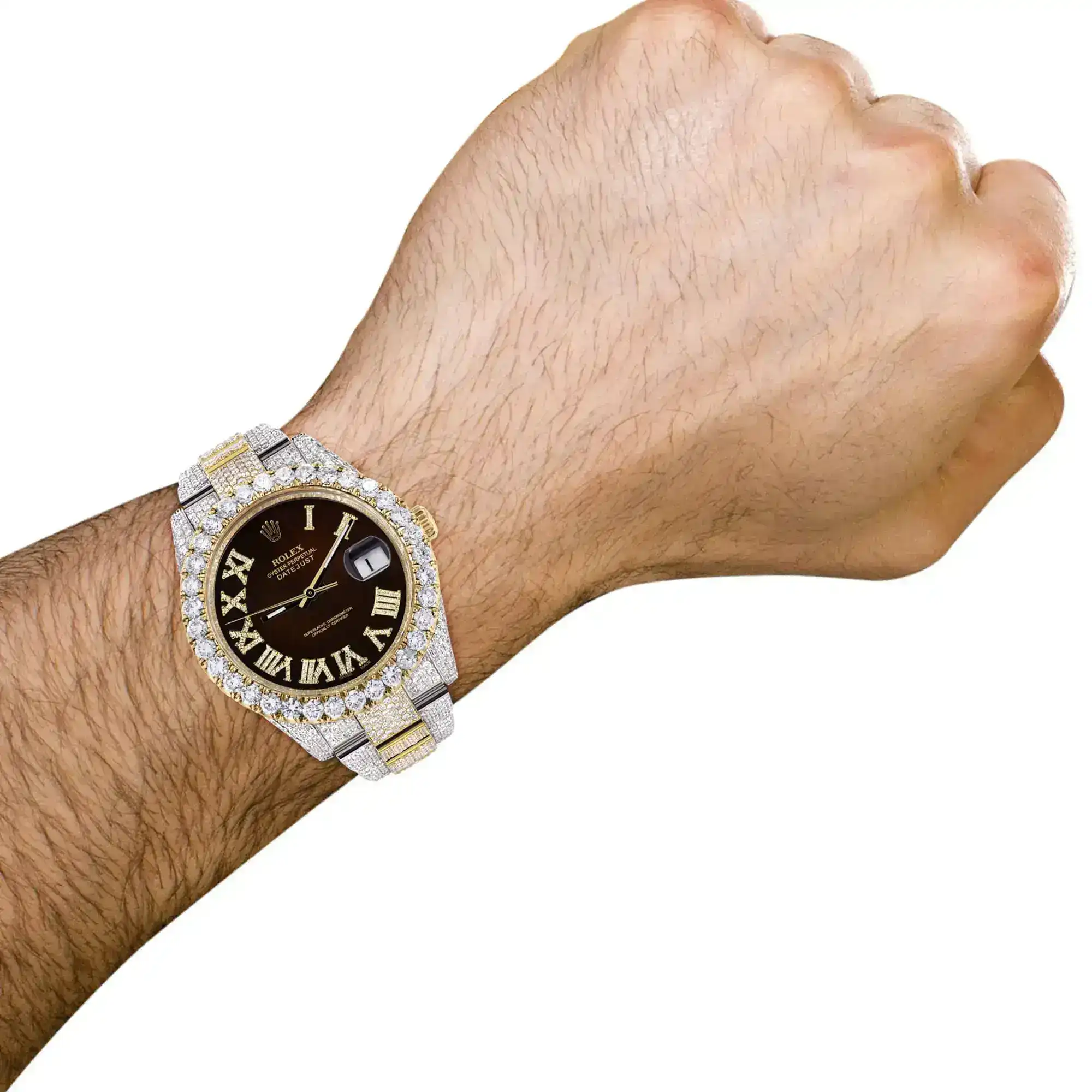 Fake Diamond Watch Iced Out Rolex Replica c138