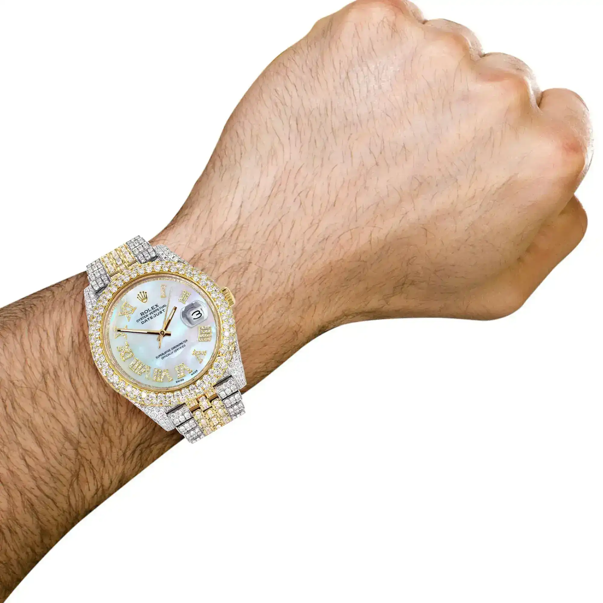 Fake Diamond Watch Iced Out Rolex Replica c165