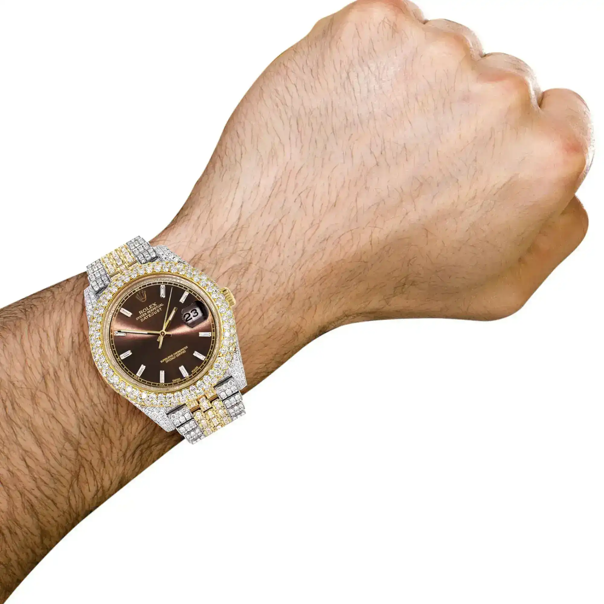 Fake Diamond Watch Iced Out Rolex Replica c169