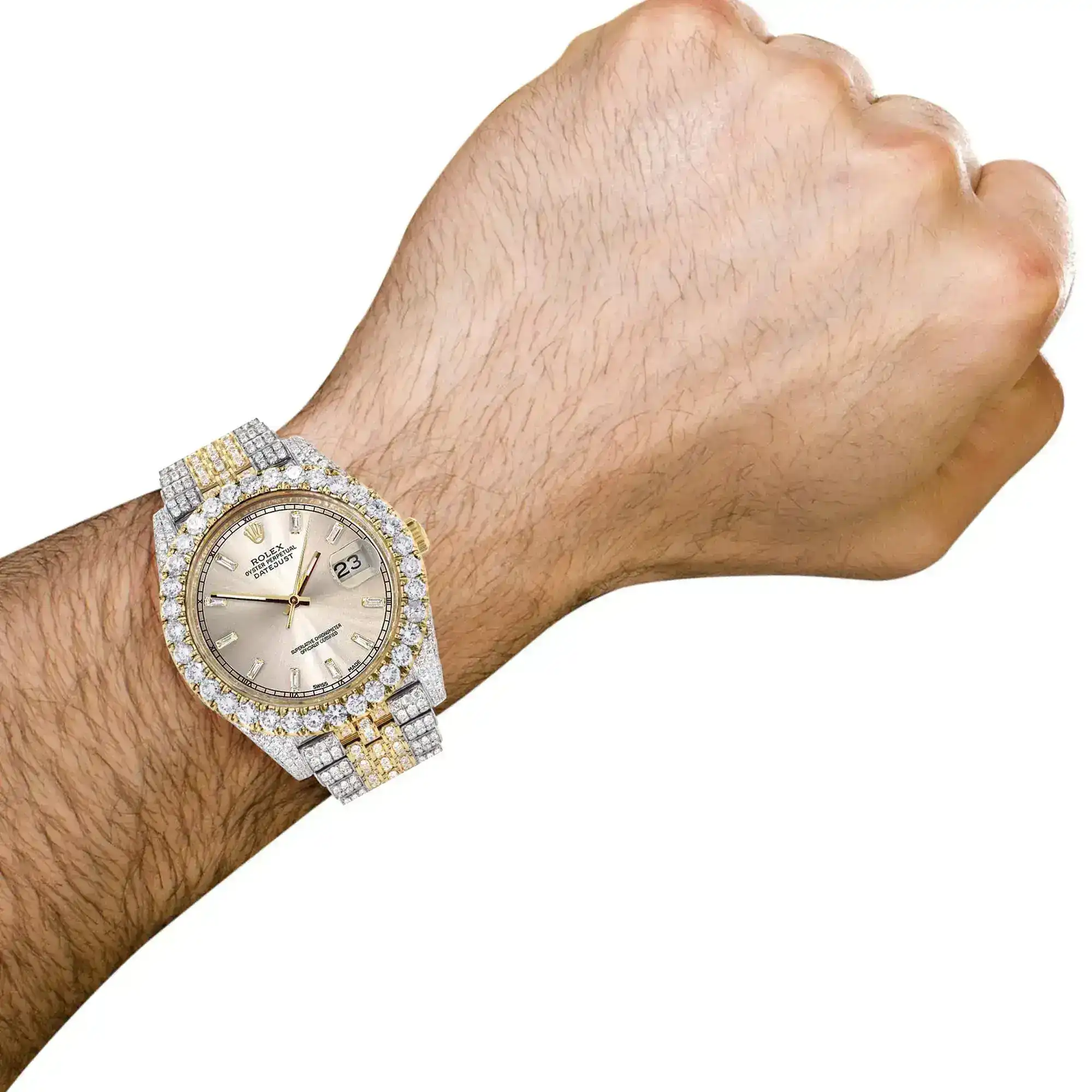 Fake Diamond Watch Iced Out Rolex Replica c185
