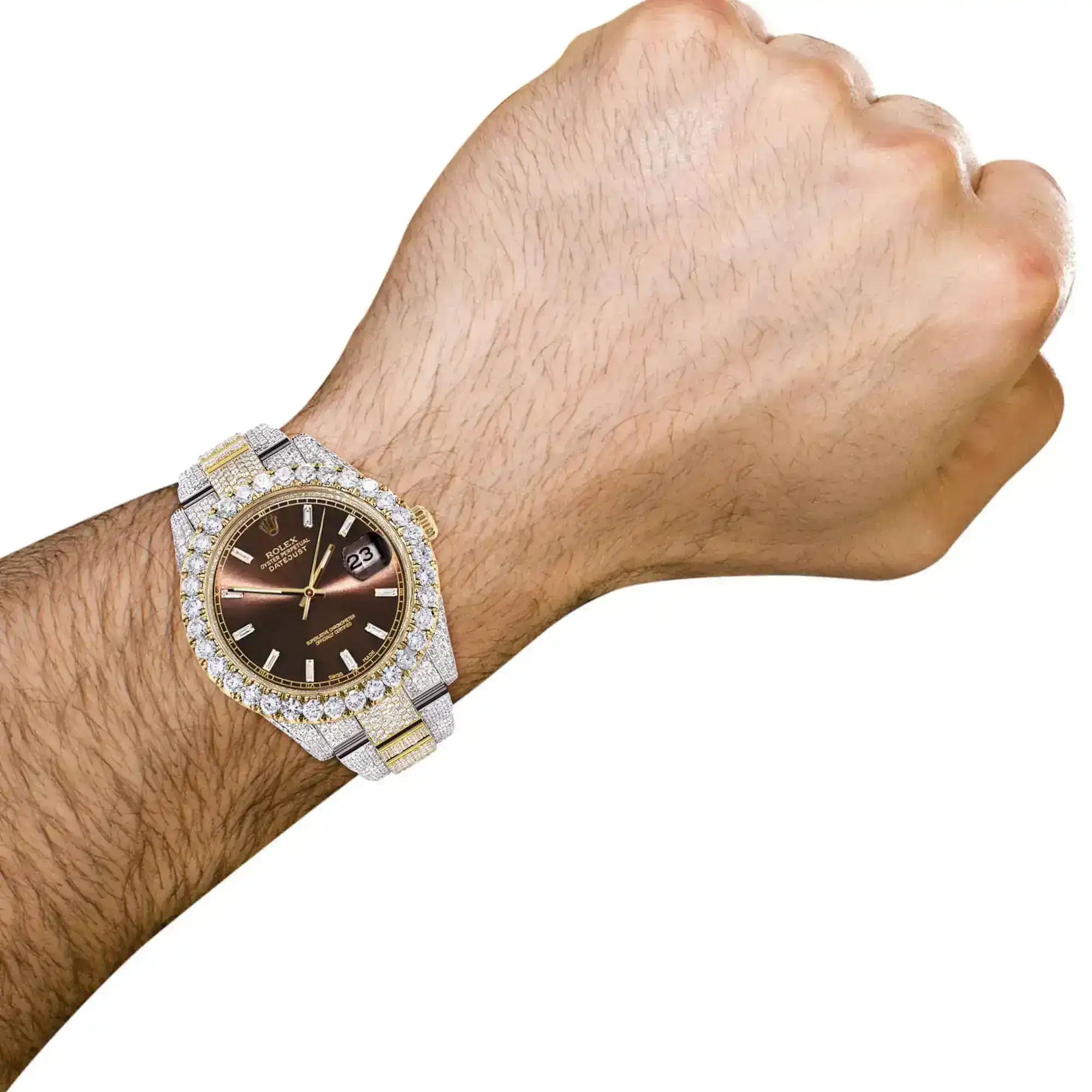Fake Diamond Watch Iced Out Rolex Replica c194