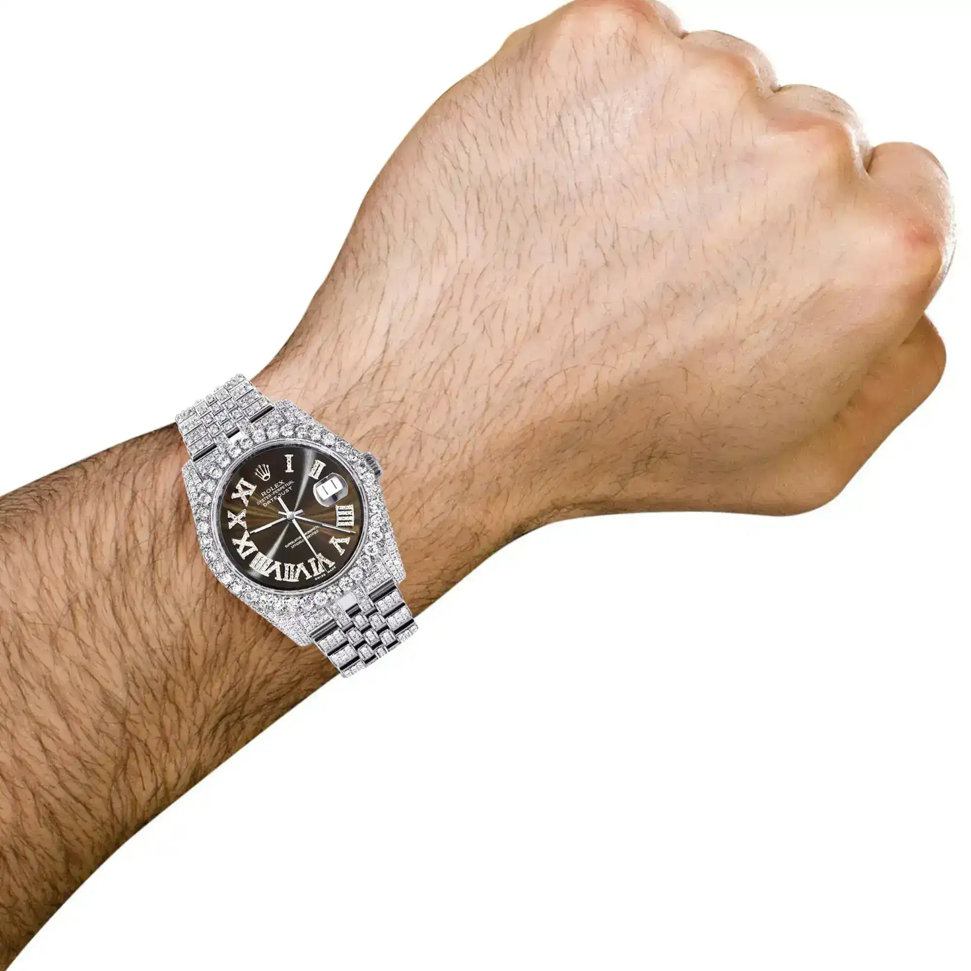Fake Diamond Watch Iced Out Rolex Replica c326