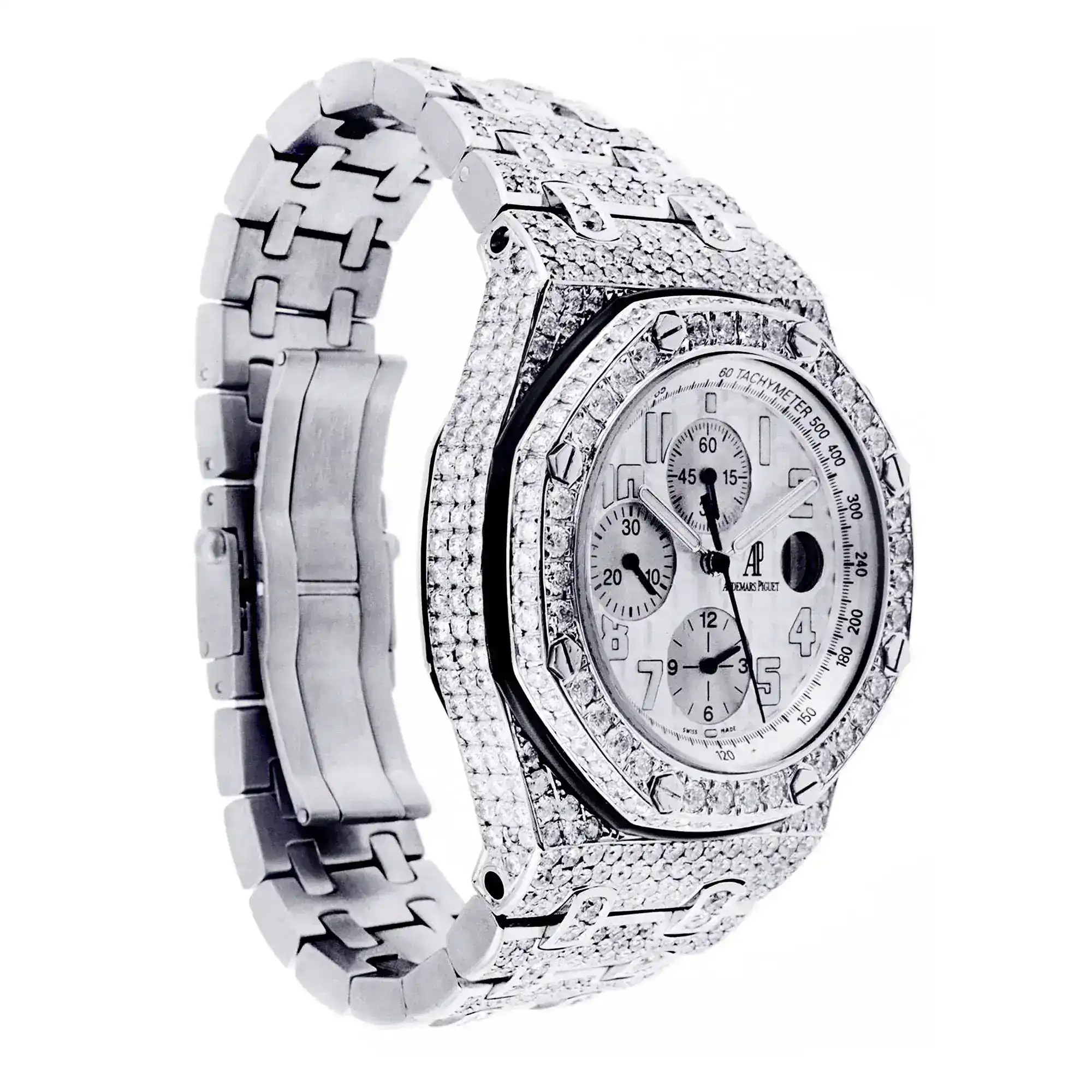 Fake Diamond Watch Iced Out Rolex Replica d046