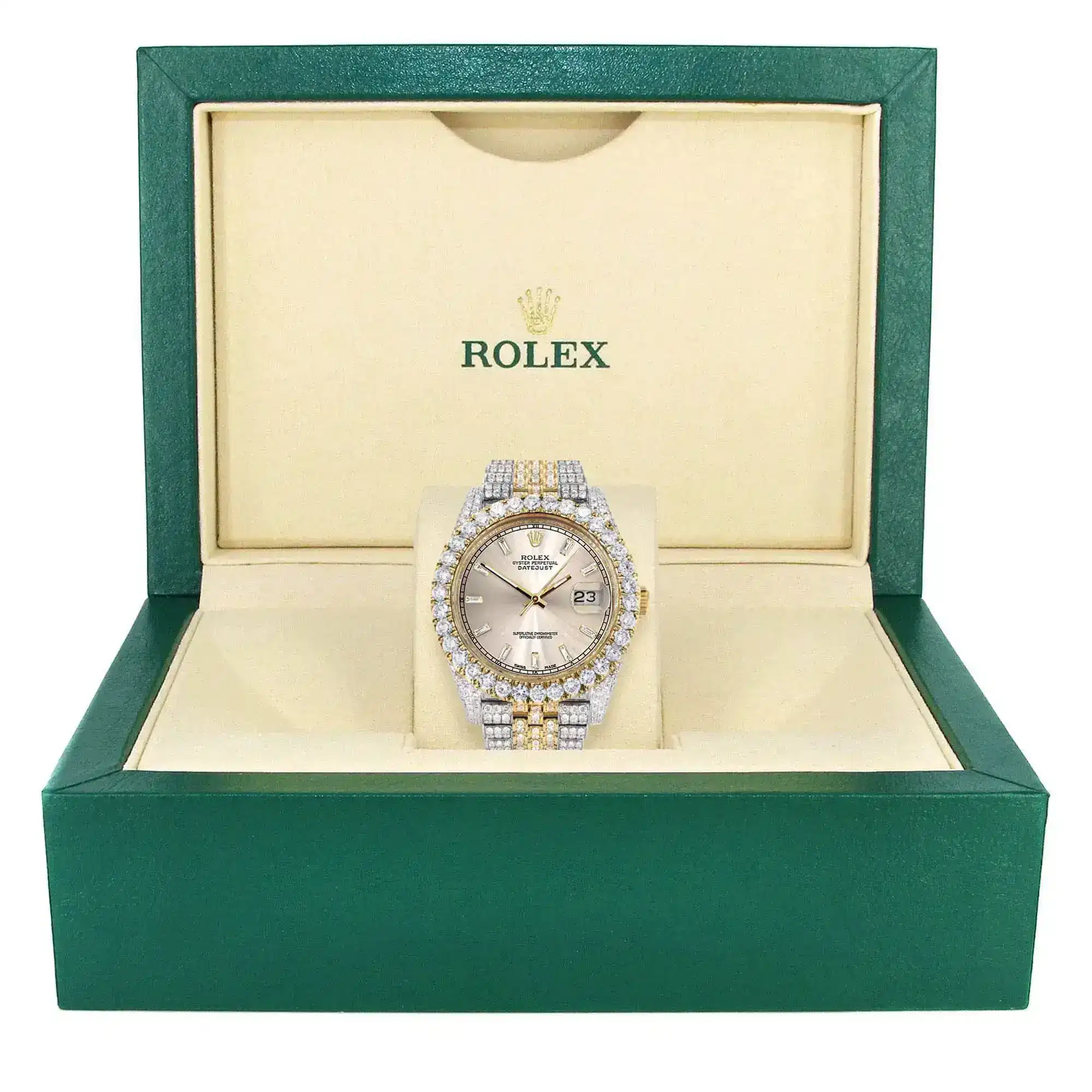 Fake Diamond Watch Iced Out Rolex Replica d184